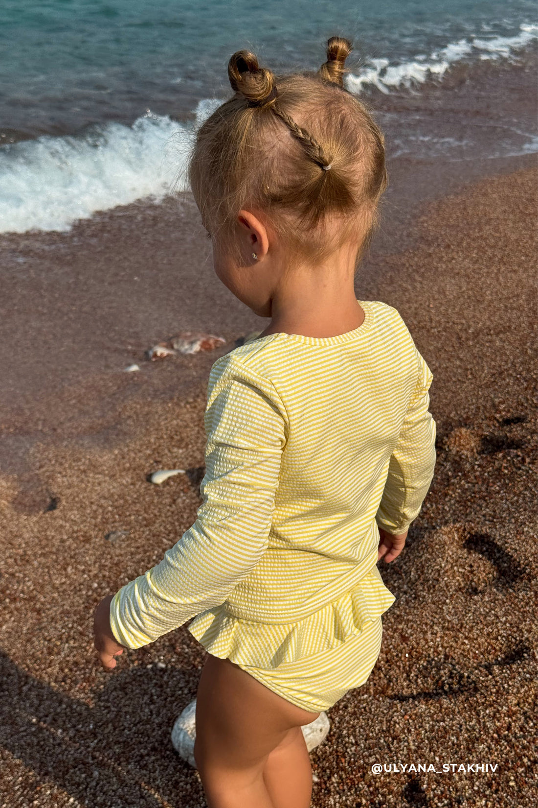 Brielle Swim Set - Camomile Stripe Childrens Swimwear from Jamie Kay Australia