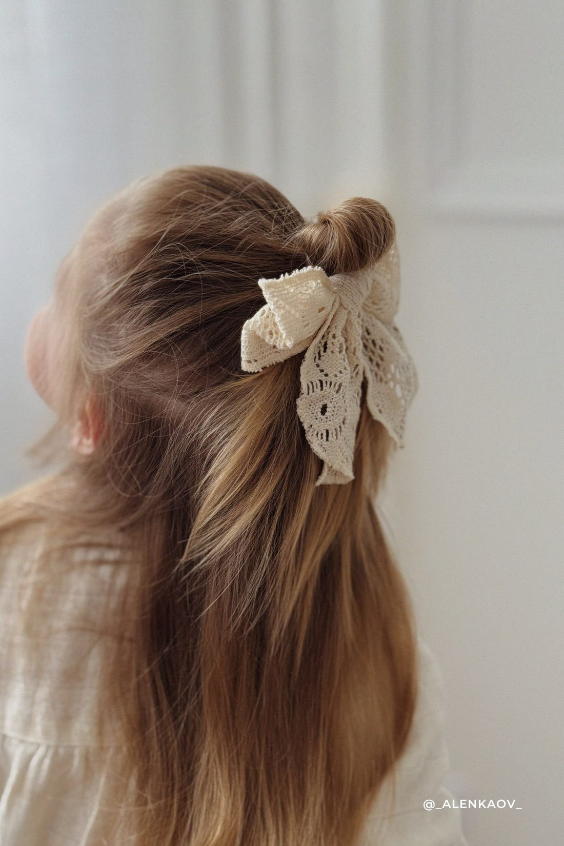 Lili Bow - Antique White Childrens Bow from Jamie Kay Australia