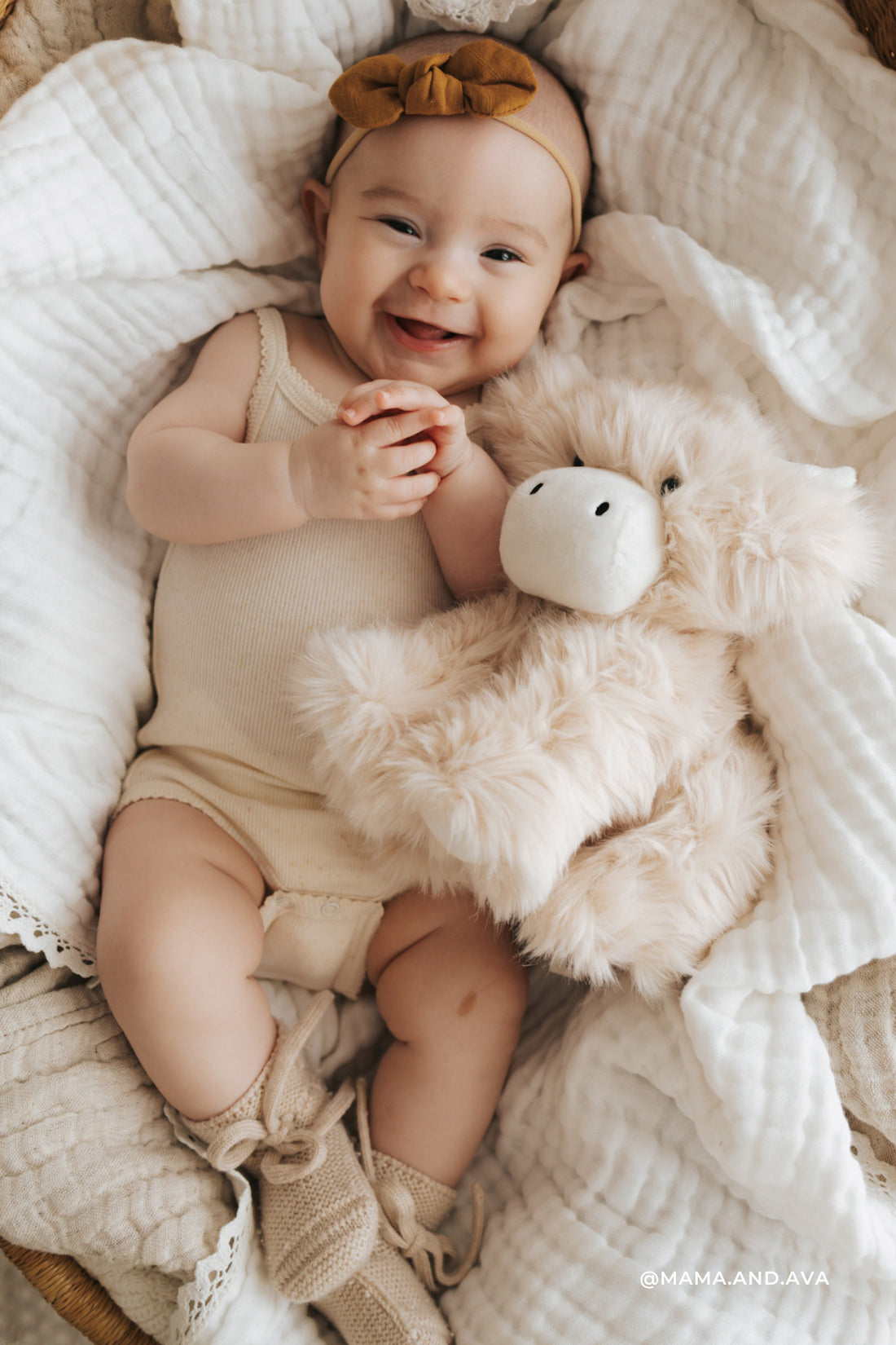 Snuggle Bunnies - Hilda The Highland Cow Childrens Toy from Jamie Kay Australia