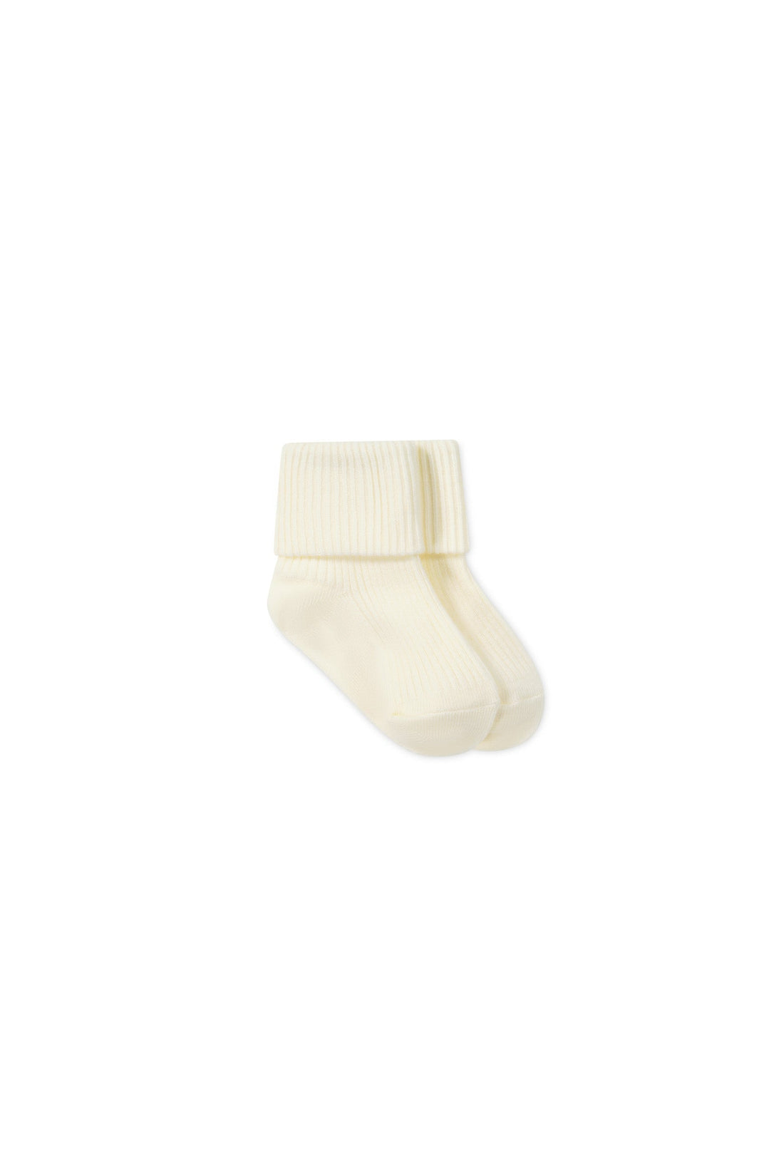 Classic Rib Sock - Parchment Childrens Sock from Jamie Kay Australia
