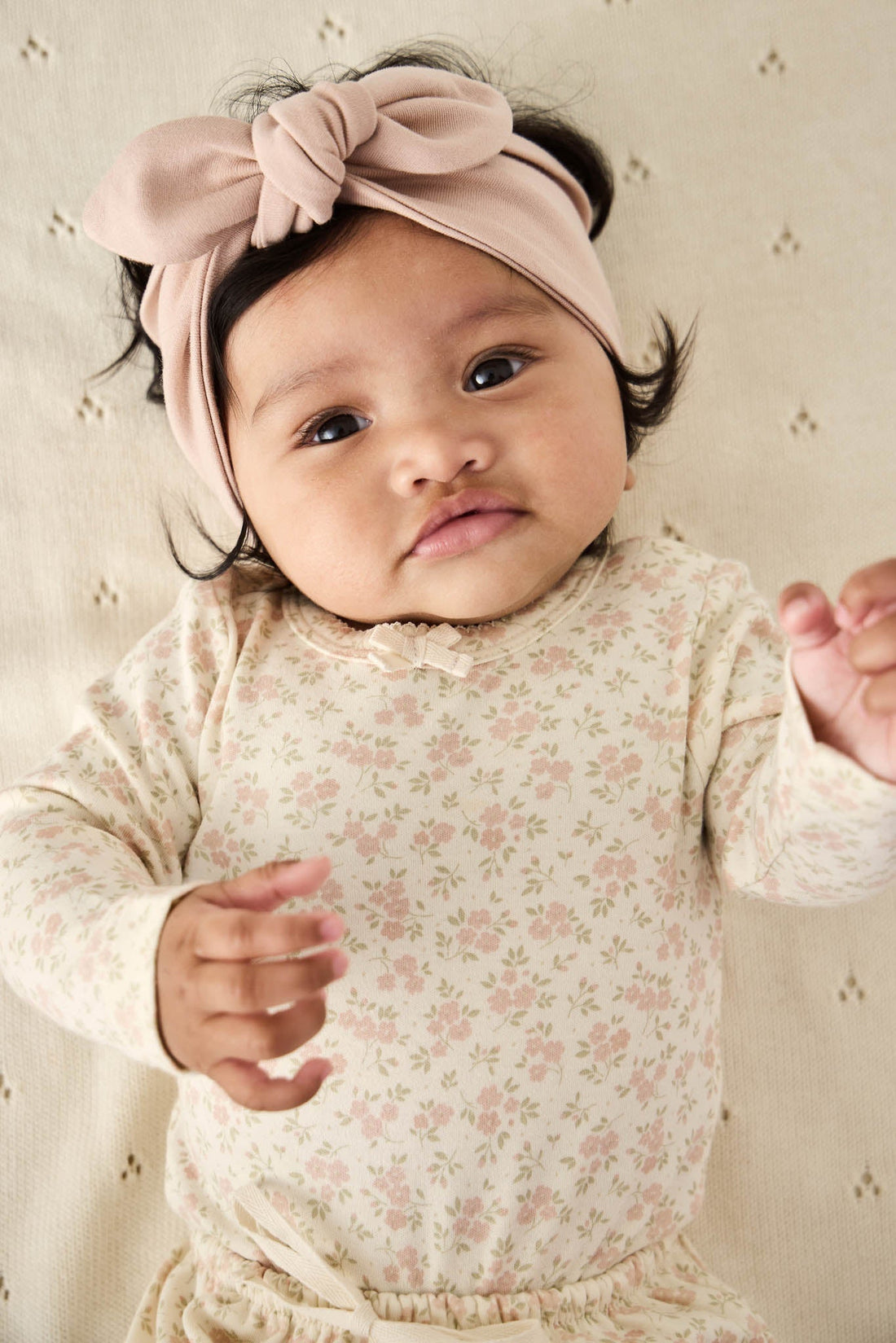 Pima Cotton Lilian Headband - Dusky Rose Childrens Headband from Jamie Kay Australia