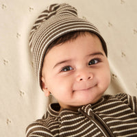 Organic Cotton Modal Marley Beanie - Bear/Cassava Childrens Hat from Jamie Kay Australia