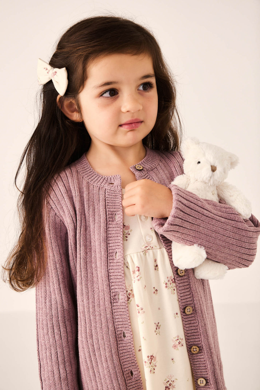 Organic Cotton Bow 2PK - Lauren Floral Tofu Childrens Bow from Jamie Kay Australia