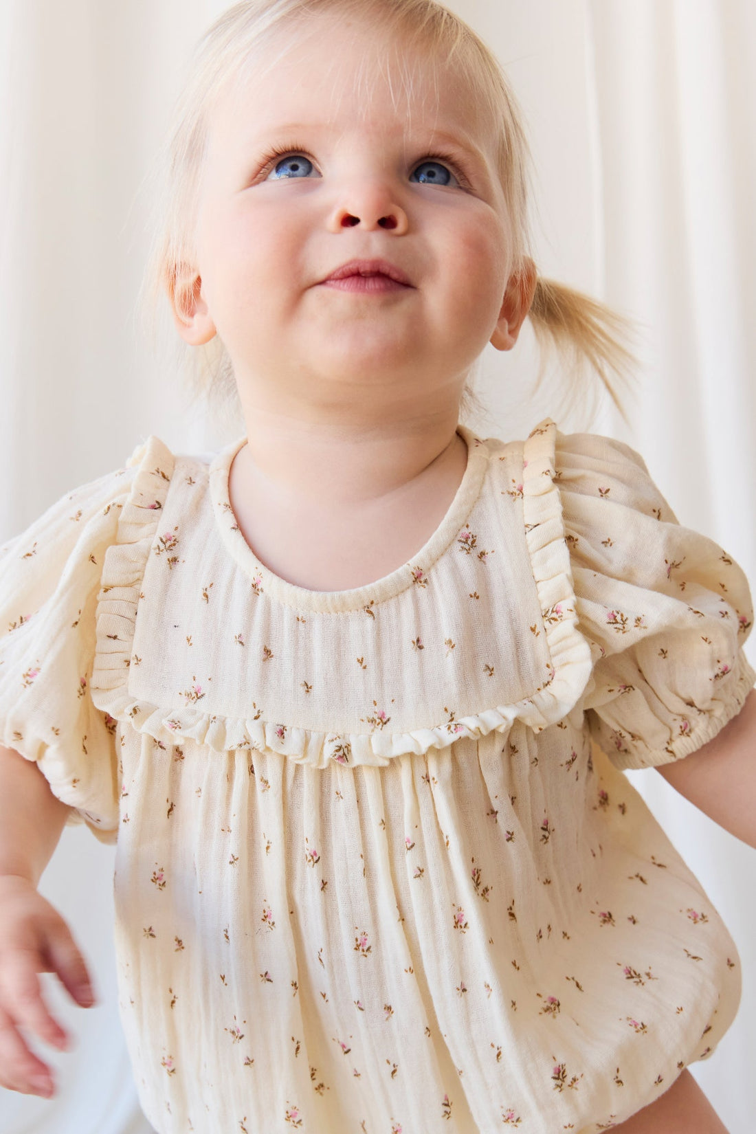 Organic Cotton Muslin Odette Playsuit - Dina Antique Childrens Jumpsuit from Jamie Kay Australia