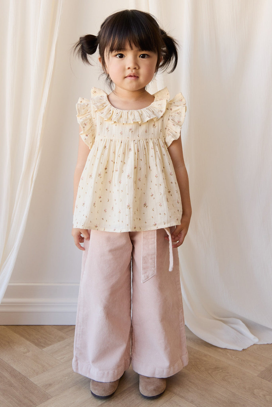 Organic Cotton Muslin Banks Blouse - Dina Antique Childrens Top from Jamie Kay Australia