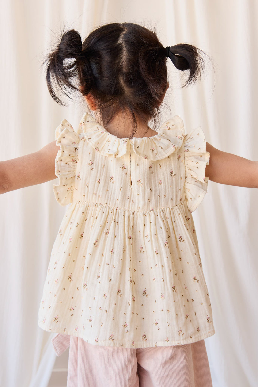 Organic Cotton Muslin Banks Blouse - Dina Antique Childrens Top from Jamie Kay Australia