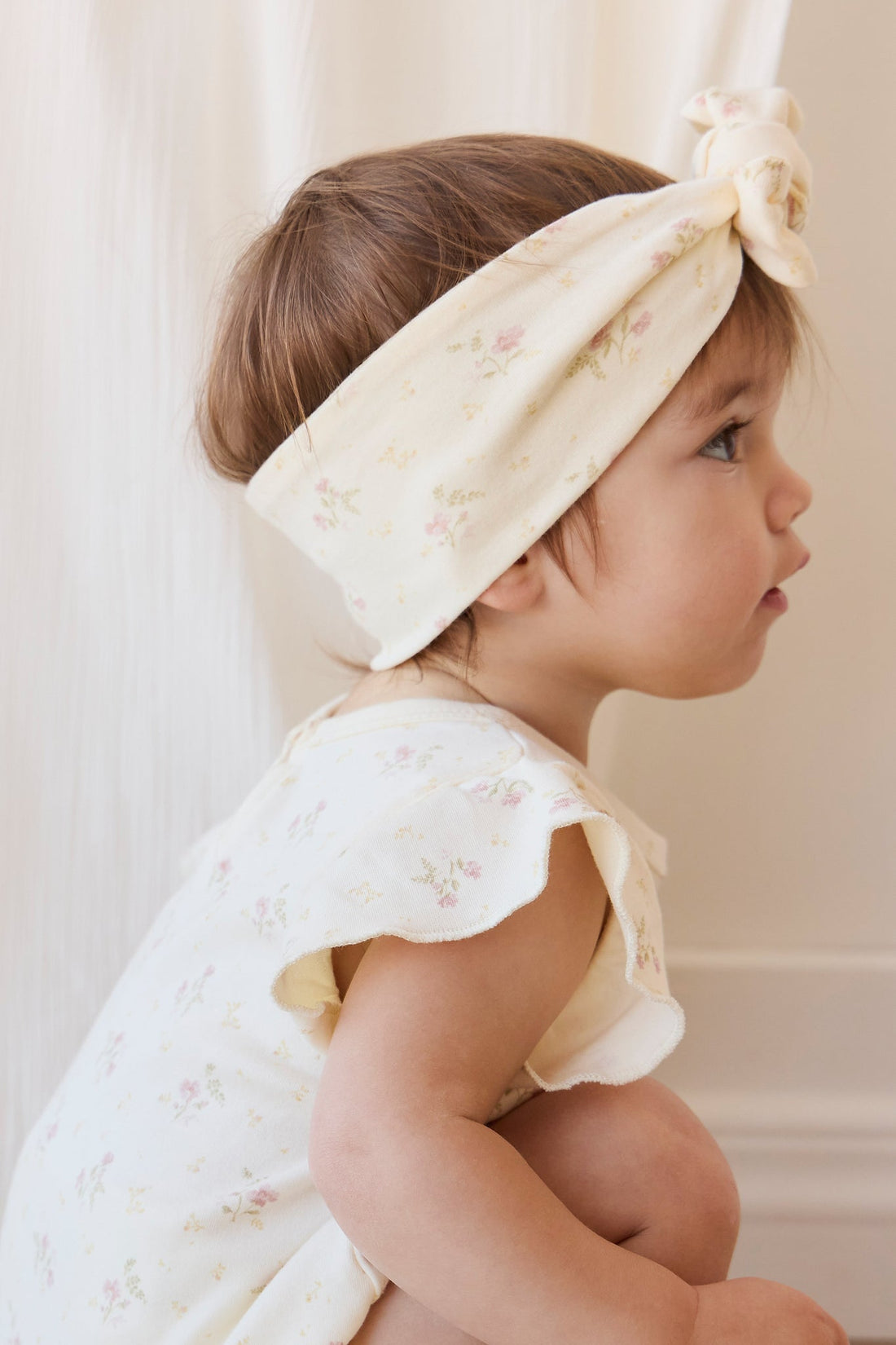 Organic Cotton Sage Onepiece - Thelma Parchment Childrens Onepiece from Jamie Kay Australia