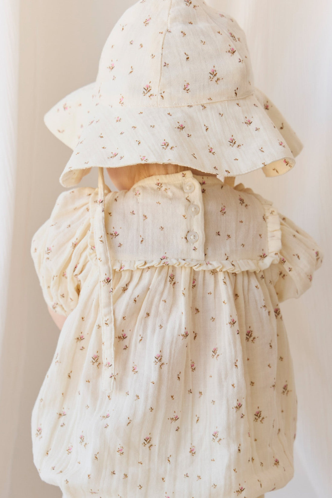 Organic Cotton Muslin Odette Playsuit - Dina Antique Childrens Jumpsuit from Jamie Kay Australia