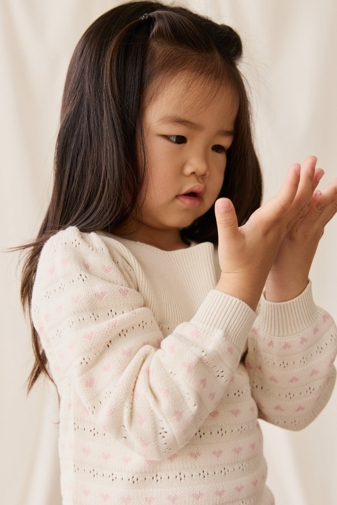 Norah Jumper - Norah Jacquard Tofu Childrens Top from Jamie Kay Australia