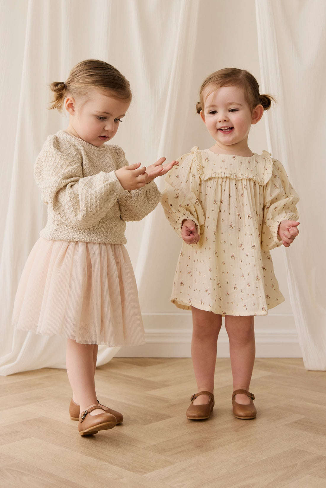 Organic Cotton Muslin Amira Dress - Dina Antique Childrens Dress from Jamie Kay Australia