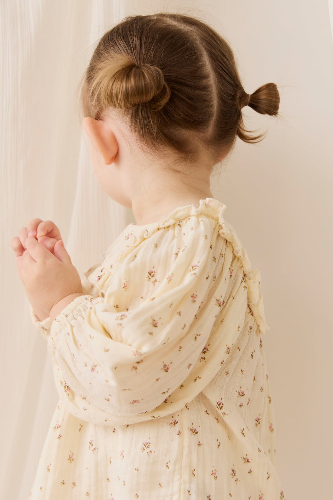 Organic Cotton Muslin Amira Dress - Dina Antique Childrens Dress from Jamie Kay Australia