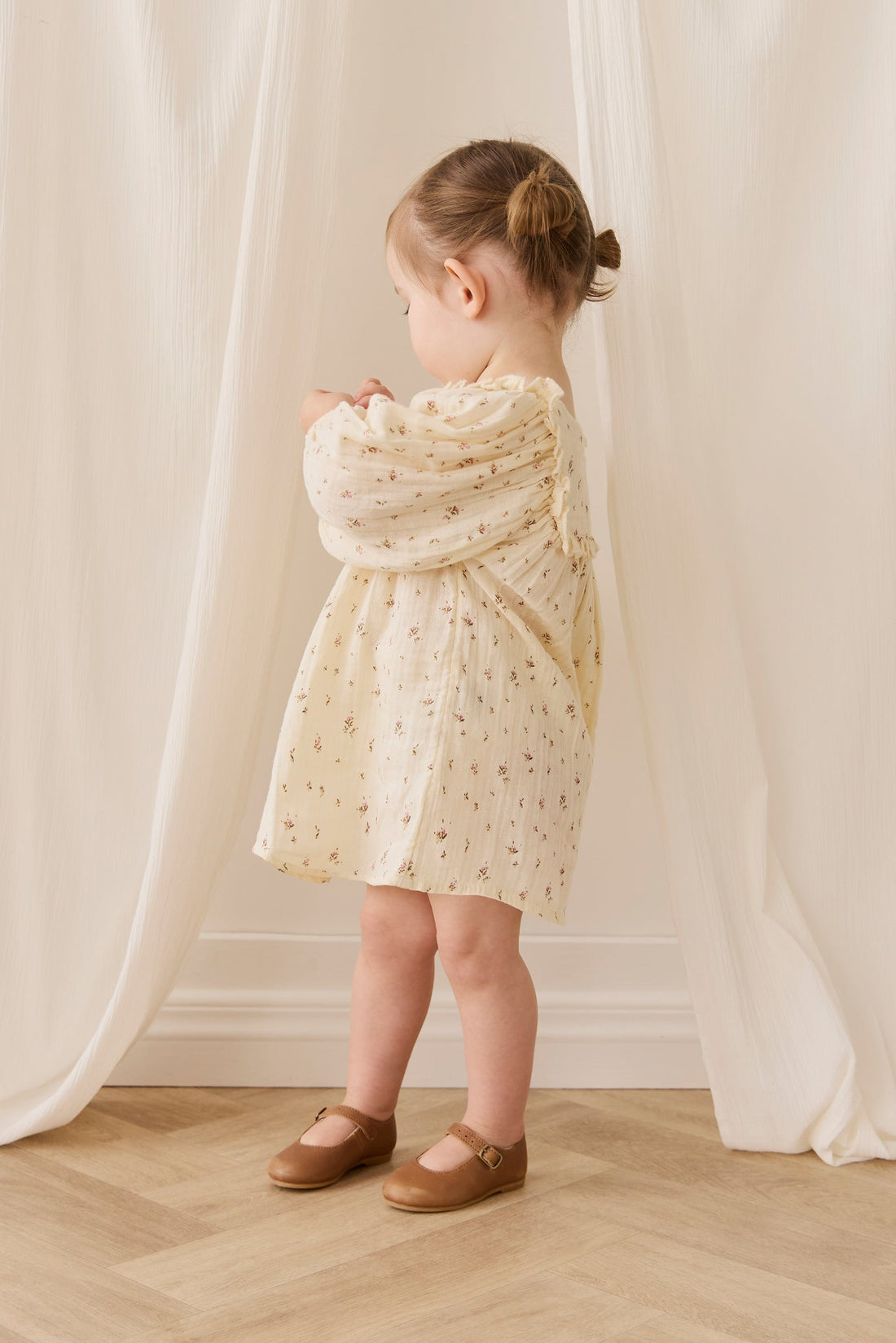 Organic Cotton Muslin Amira Dress - Dina Antique Childrens Dress from Jamie Kay Australia