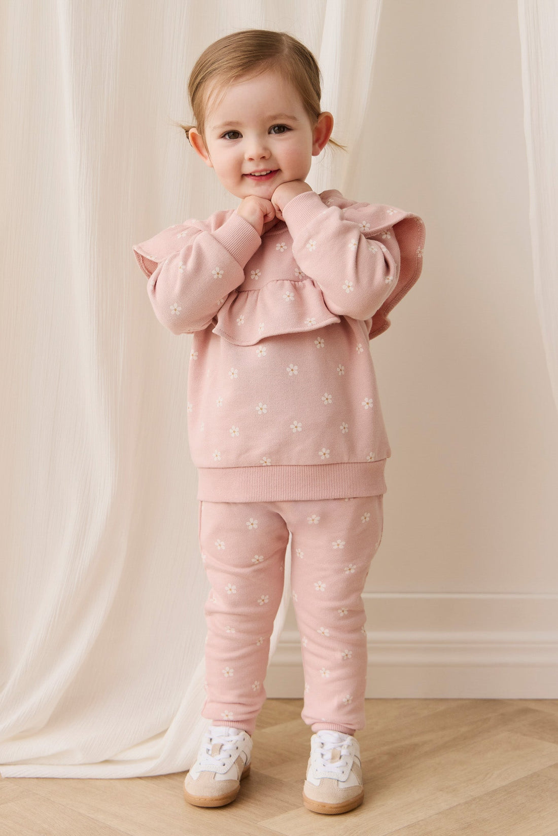 Organic Cotton Lilith Track Pant - Josie Floral Childrens Pant from Jamie Kay Australia