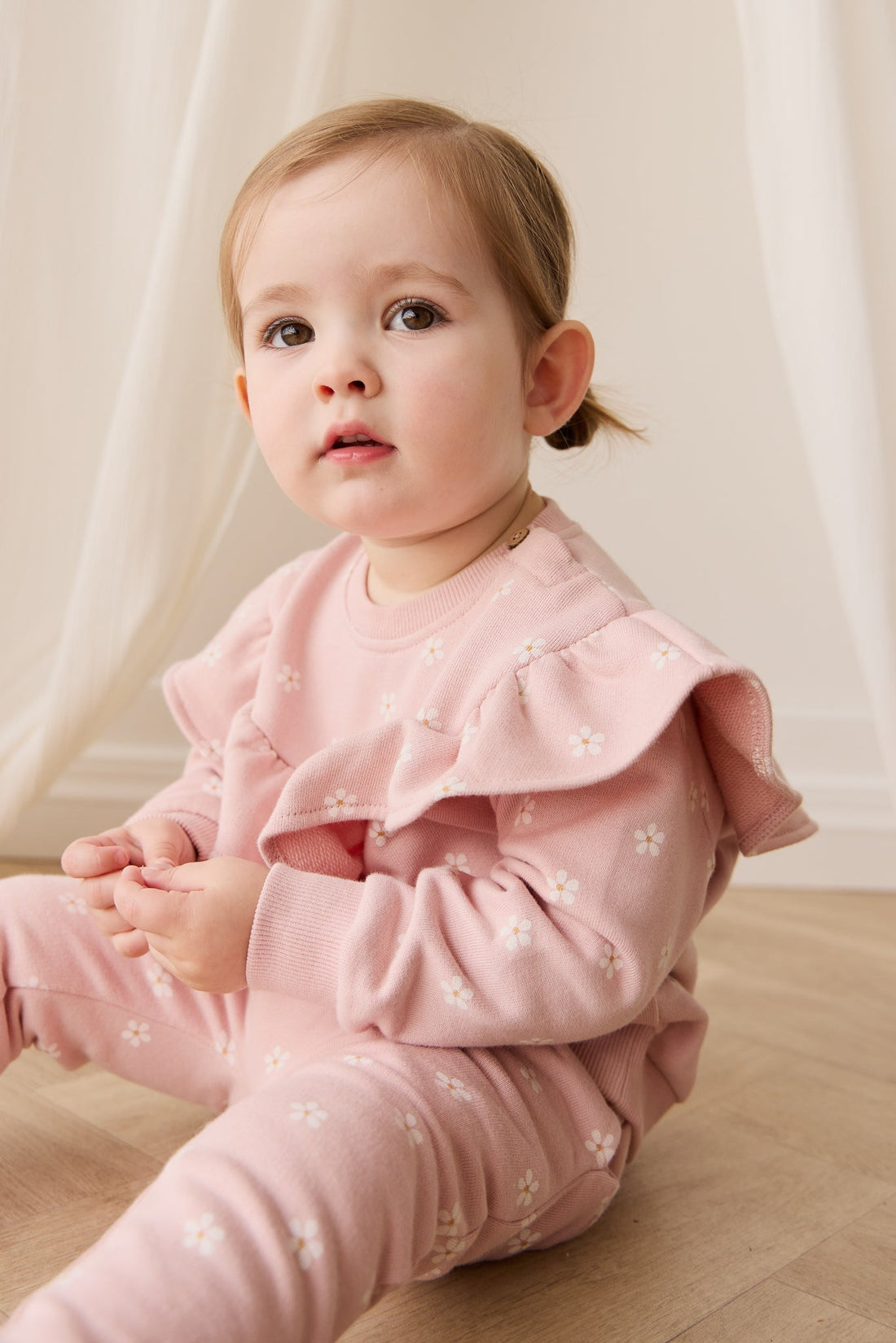 Organic Cotton Lilith Track Pant - Josie Floral Childrens Pant from Jamie Kay Australia