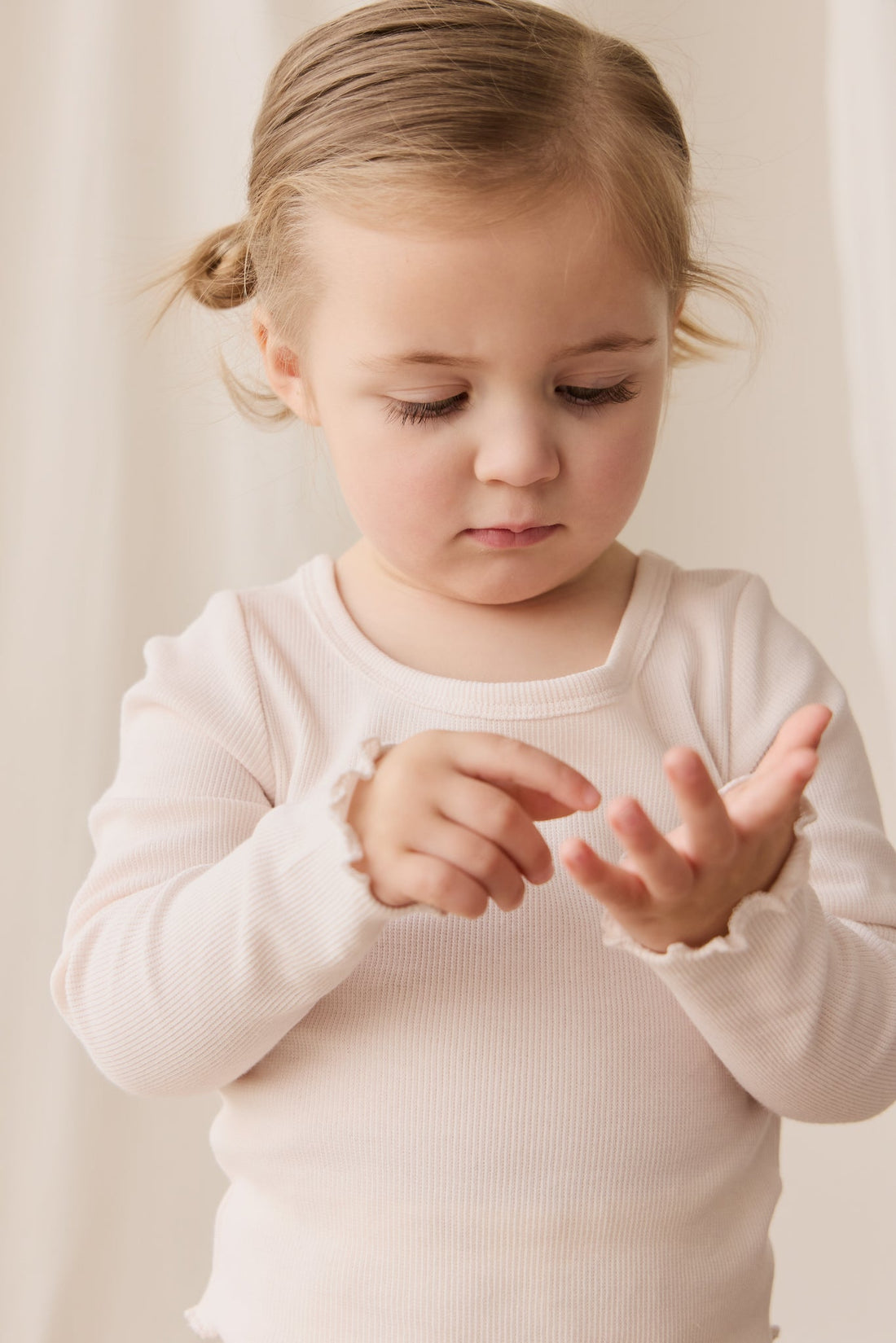 Organic Cotton Fine Rib Agathe Top - Blushed Rose Childrens Top from Jamie Kay Australia
