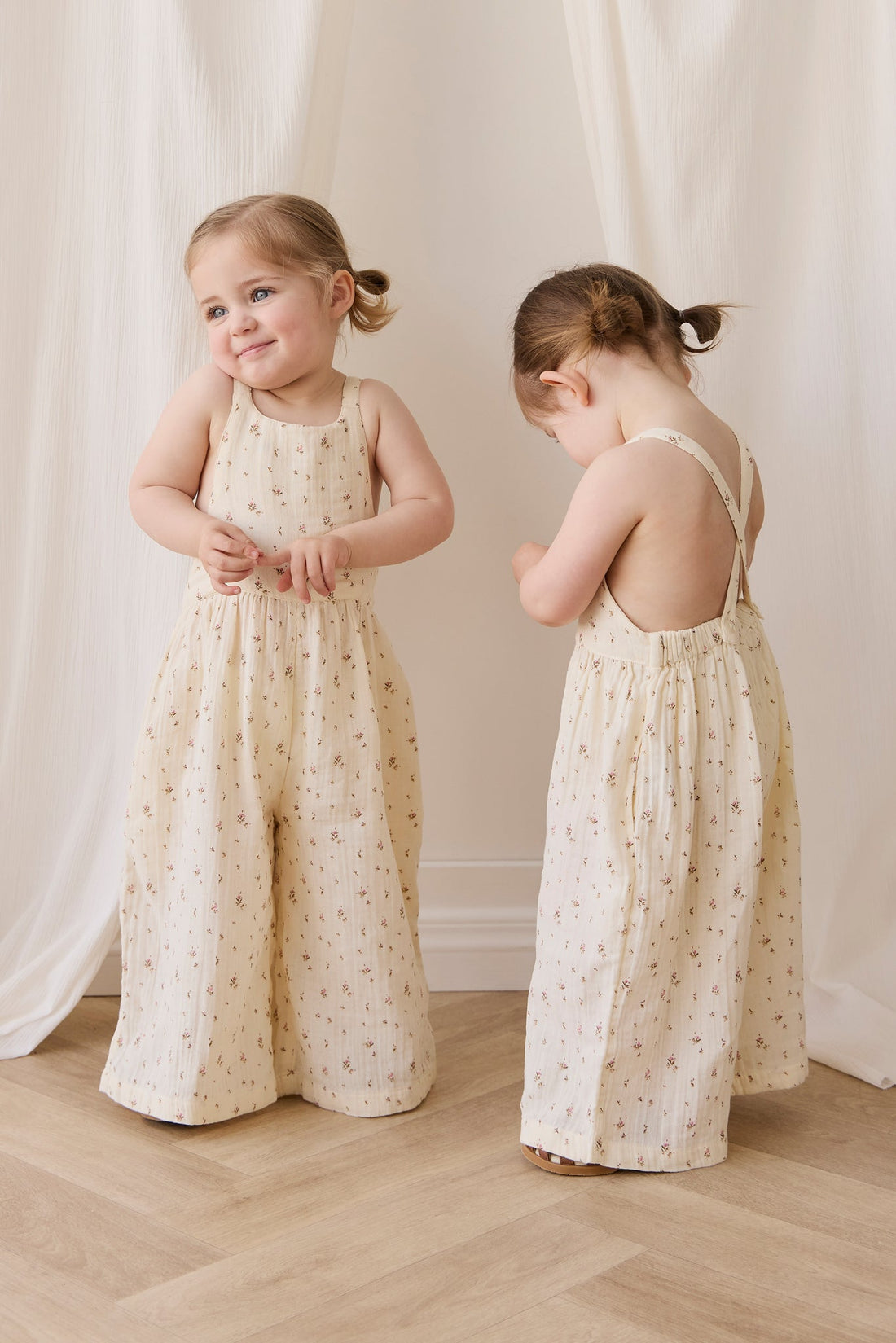 Organic Cotton Muslin Lana Jumpsuit - Dina Antique Childrens Jumpsuit from Jamie Kay Australia