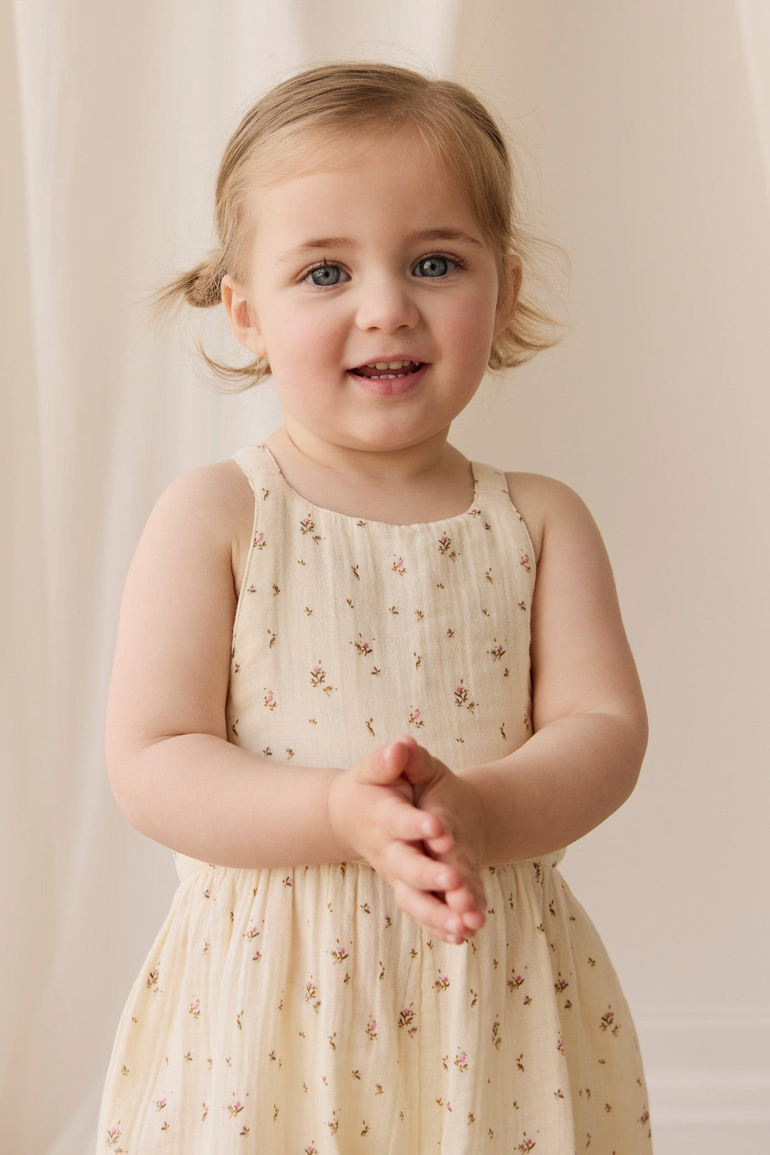 Organic Cotton Muslin Lana Jumpsuit - Dina Antique Childrens Jumpsuit from Jamie Kay Australia