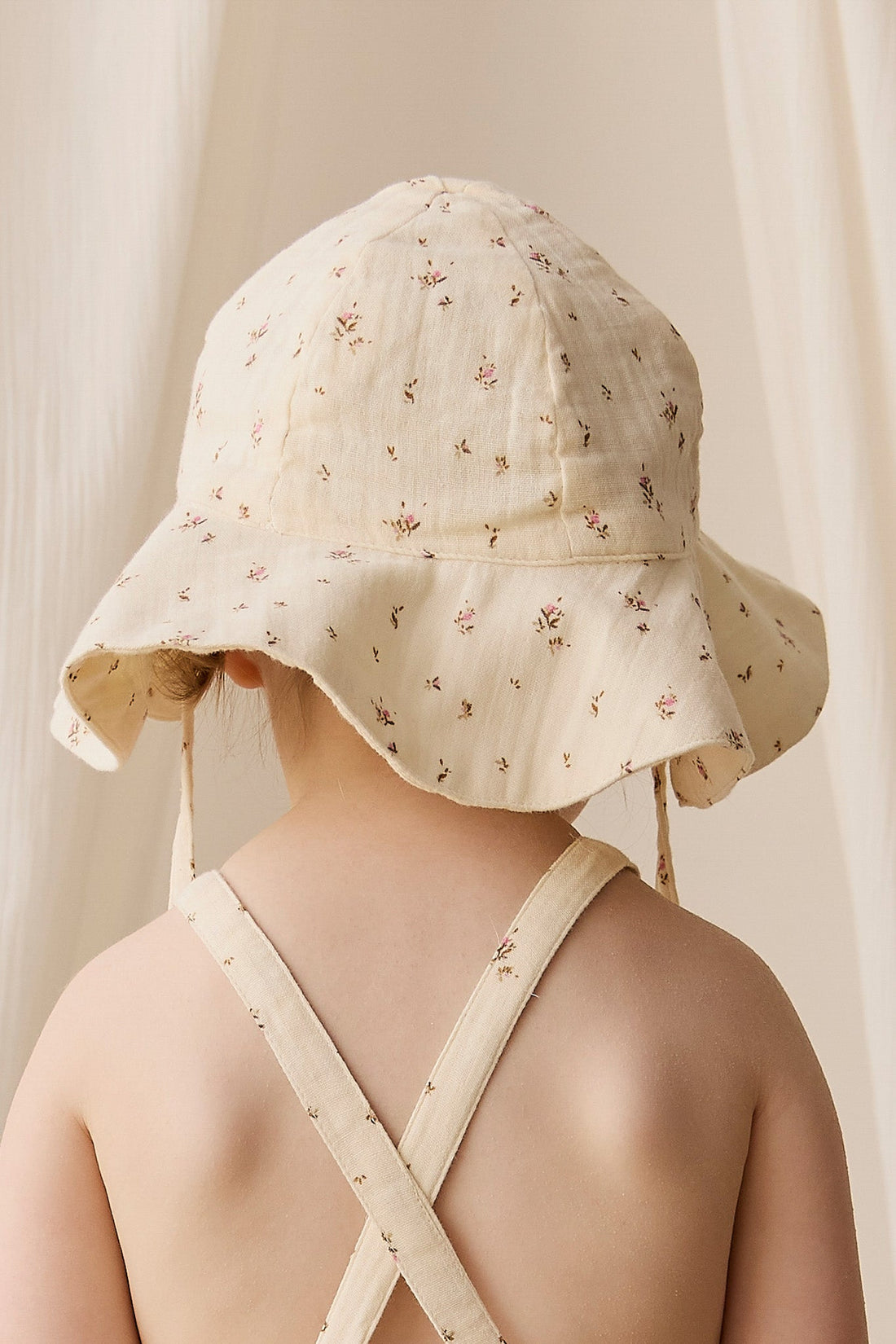 Organic Cotton Muslin Noelle Hat - Dina Antique Childrens Hat from Jamie Kay Australia