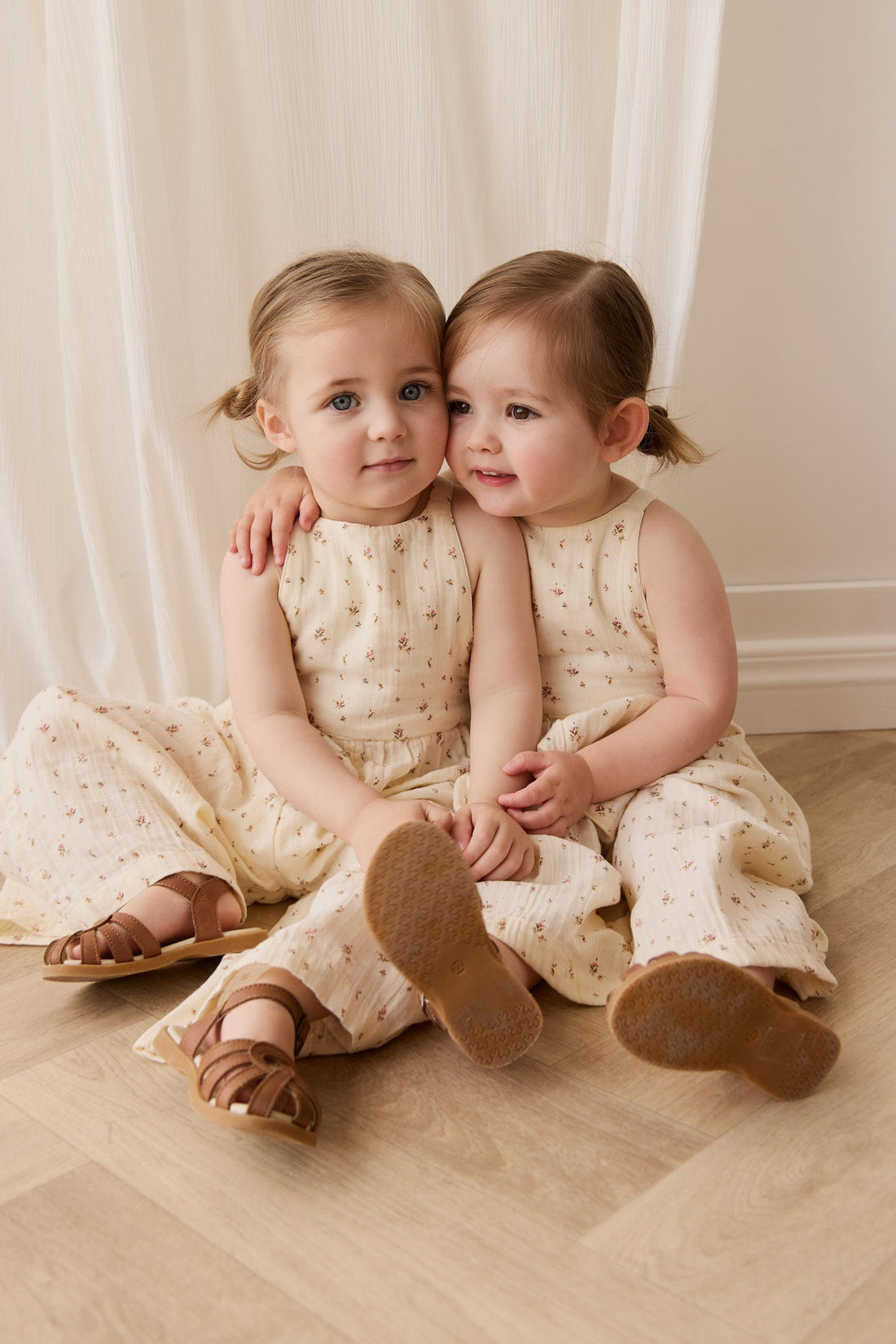 Organic Cotton Muslin Lana Jumpsuit - Dina Antique Childrens Jumpsuit from Jamie Kay Australia