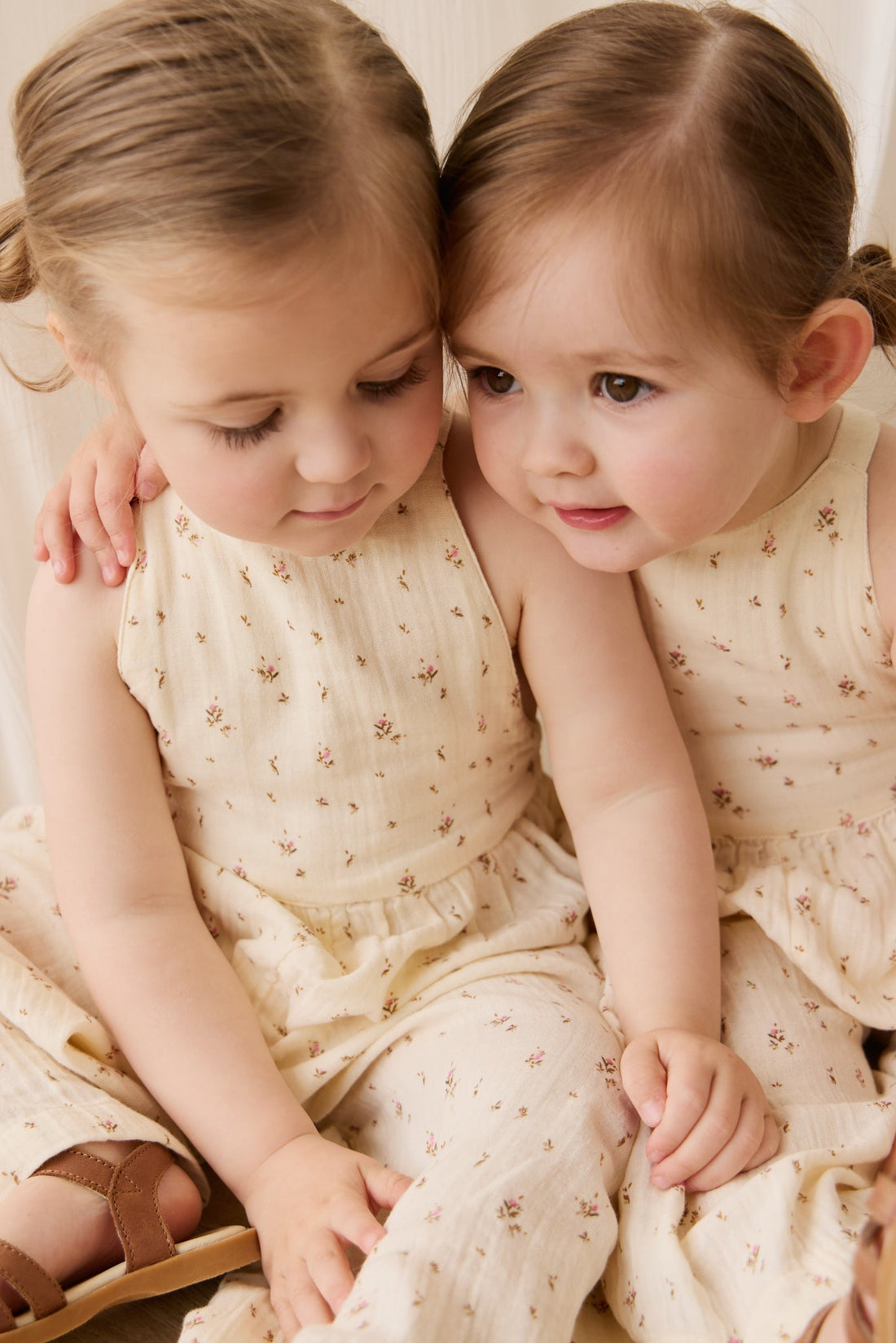 Organic Cotton Muslin Lana Jumpsuit - Dina Antique Childrens Jumpsuit from Jamie Kay Australia