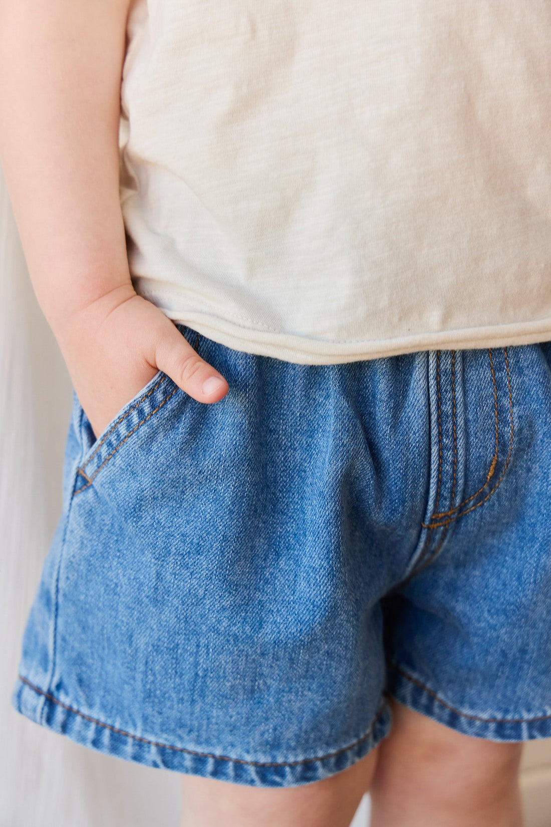 Reid Denim Short - Vintage Denim Childrens Short from Jamie Kay Australia