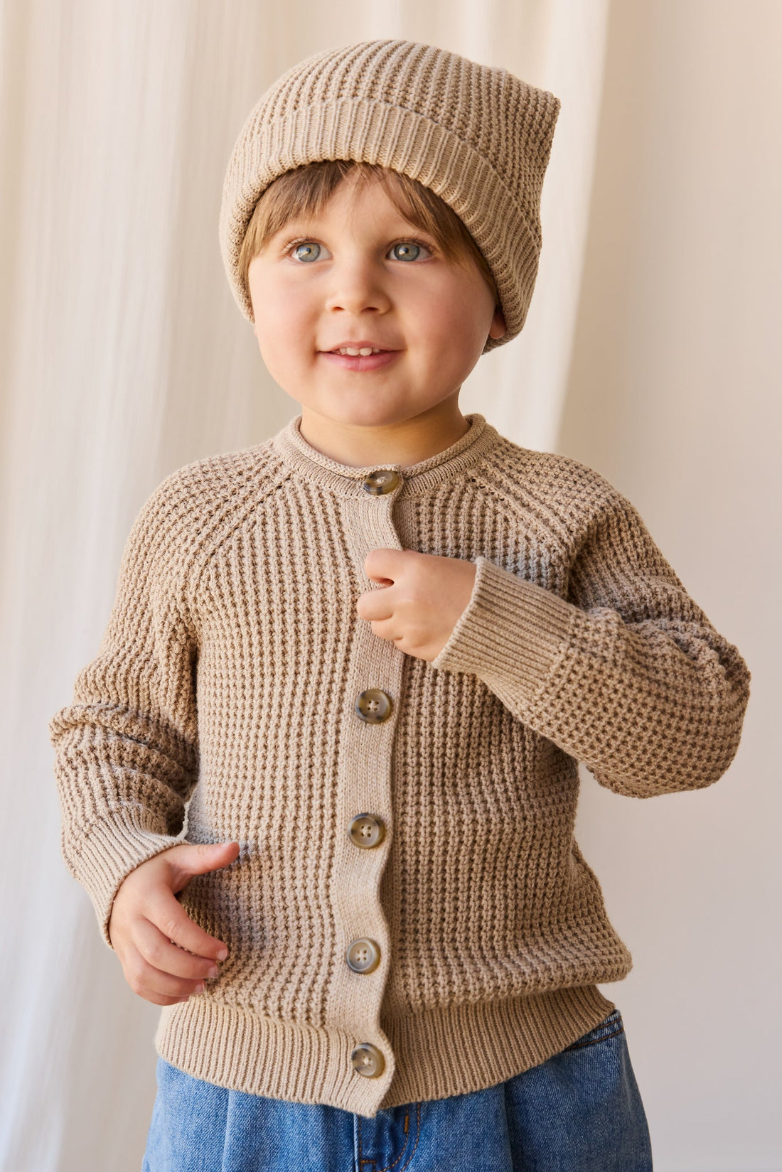 Lane Beanie - Sand Dune Marle Childrens Beanie from Jamie Kay Australia