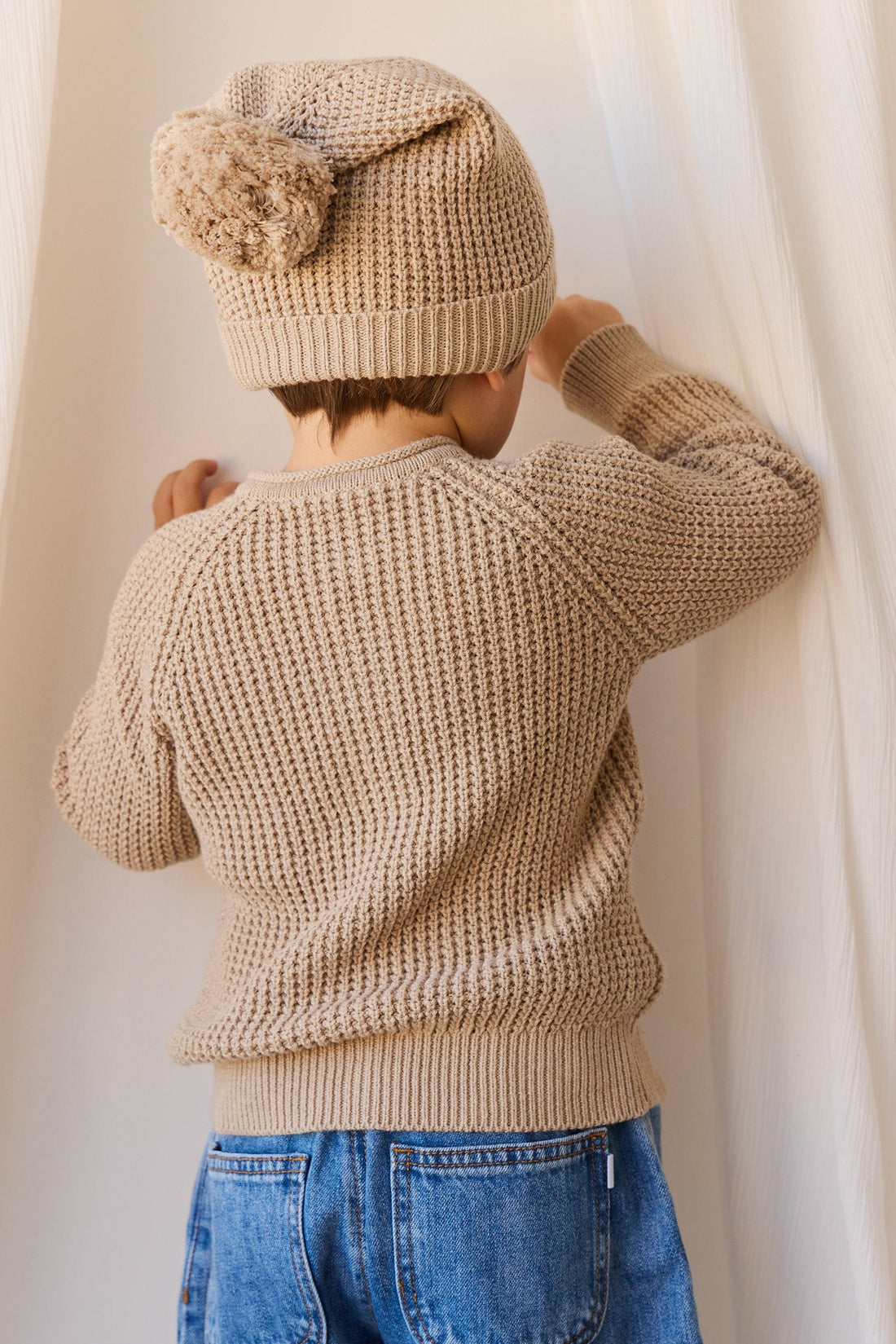 Lane Beanie - Sand Dune Marle Childrens Beanie from Jamie Kay Australia