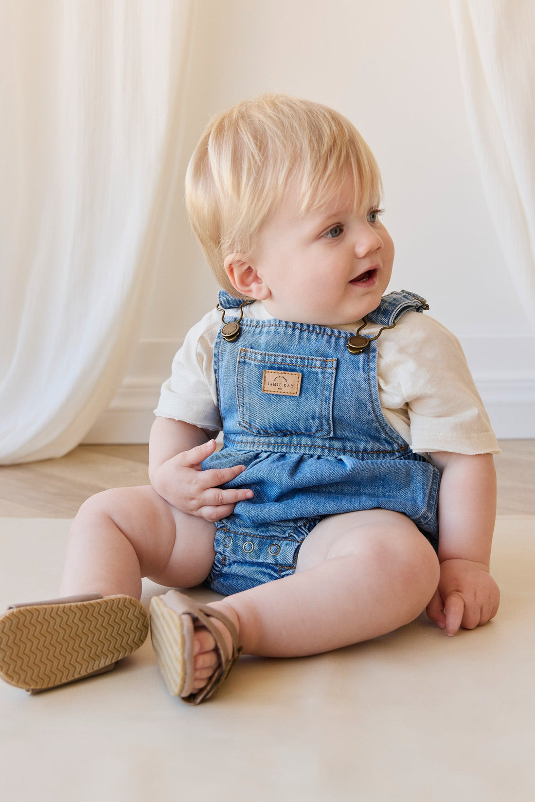 Pax Playsuit - Vintage Denim Childrens Playsuit from Jamie Kay Australia