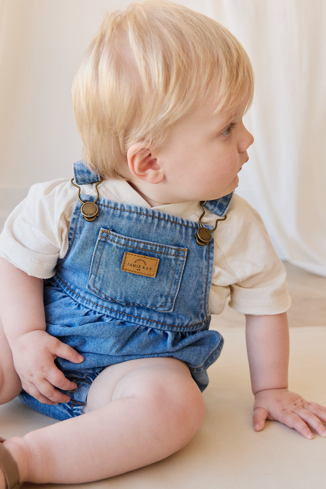 Pax Playsuit - Vintage Denim Childrens Playsuit from Jamie Kay Australia