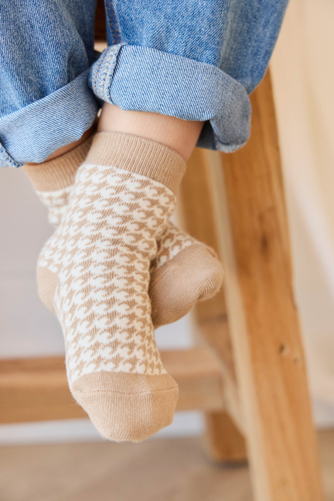 Houndstooth Sock - Mountain Childrens Sock from Jamie Kay Australia