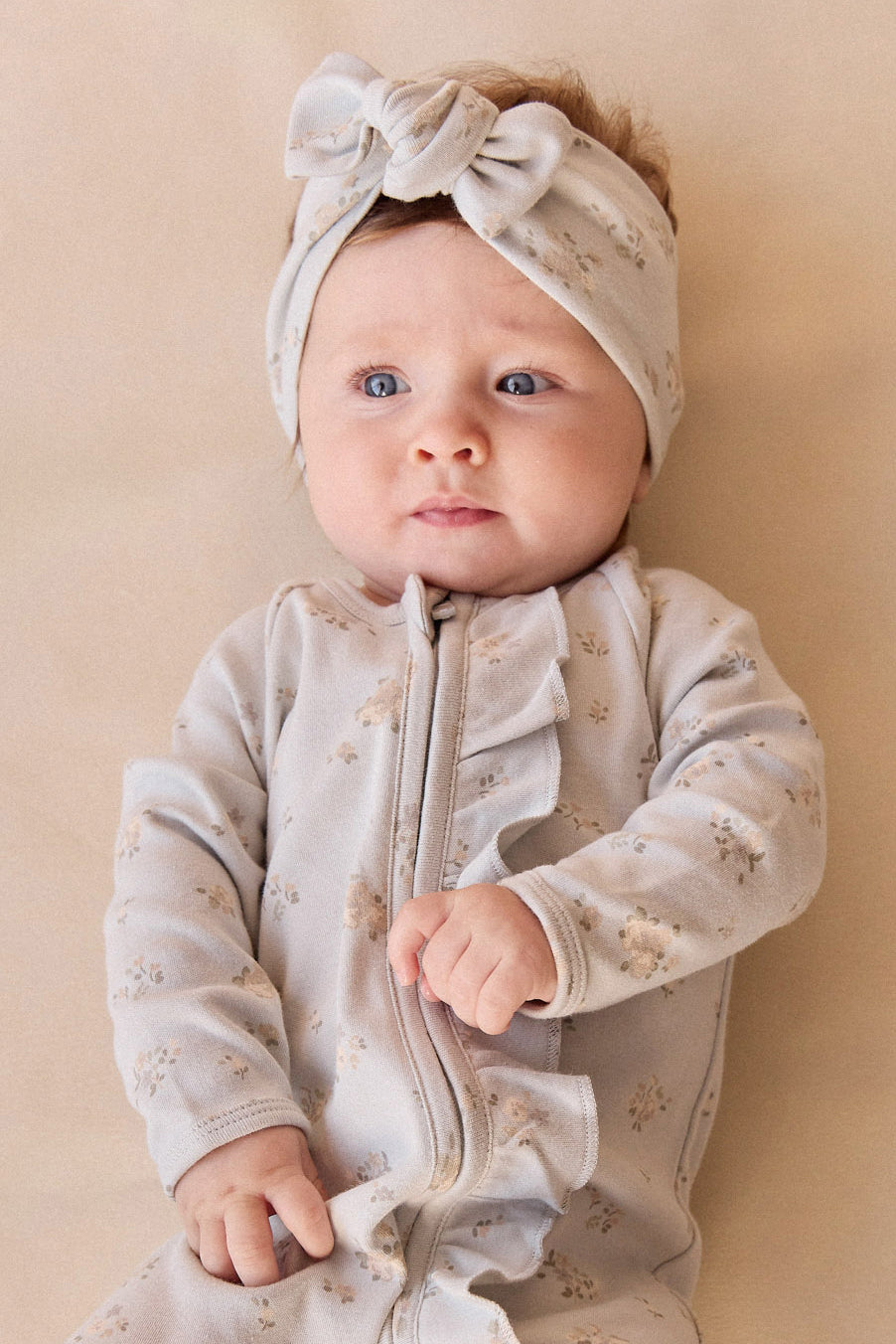 Organic Cotton Melanie Onepiece - Petite Fleur Blue Childrens Onepiece from Jamie Kay Australia
