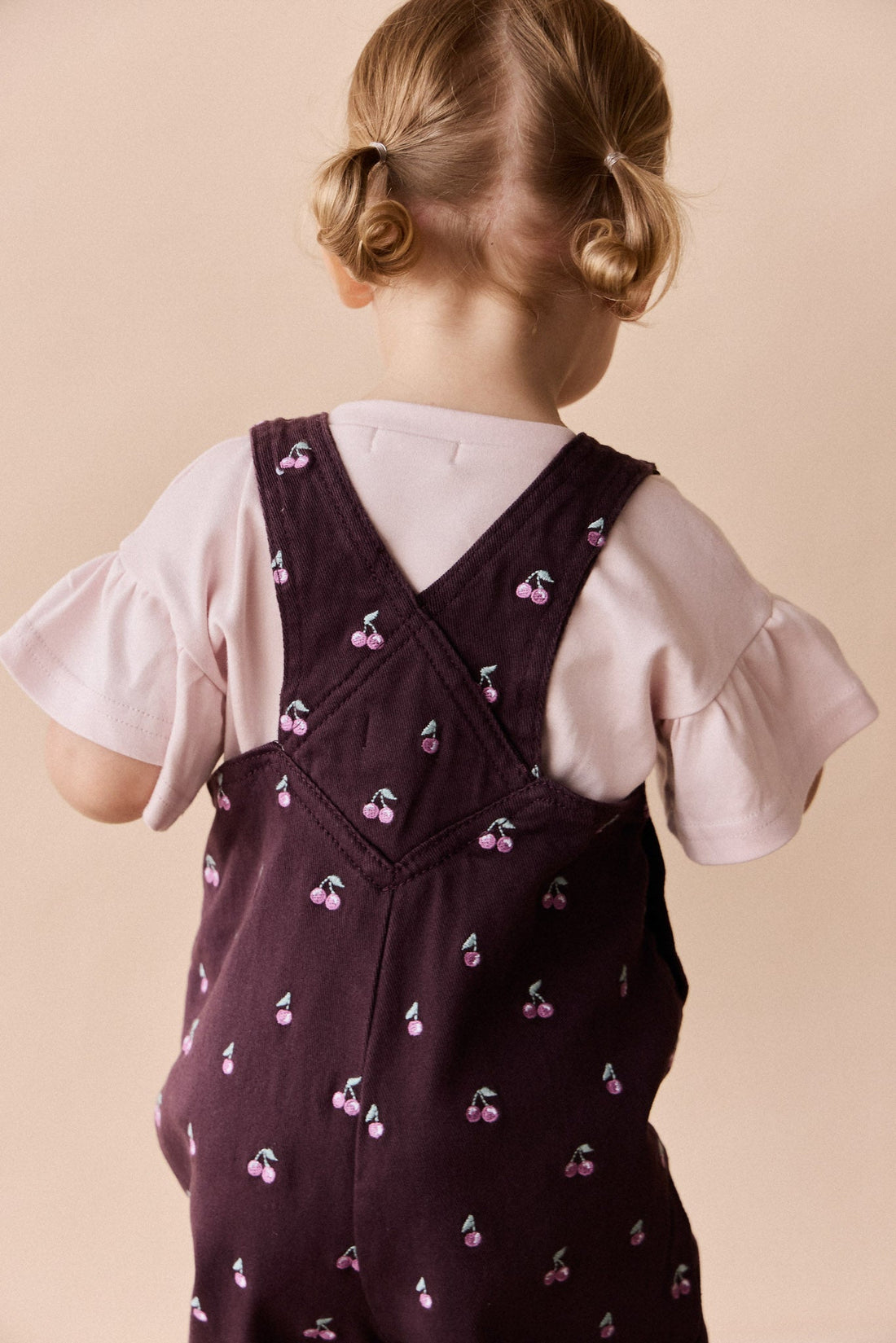 Pima Cotton Courtney Ruffle Top - Soft Misty Rose Childrens Top from Jamie Kay Australia