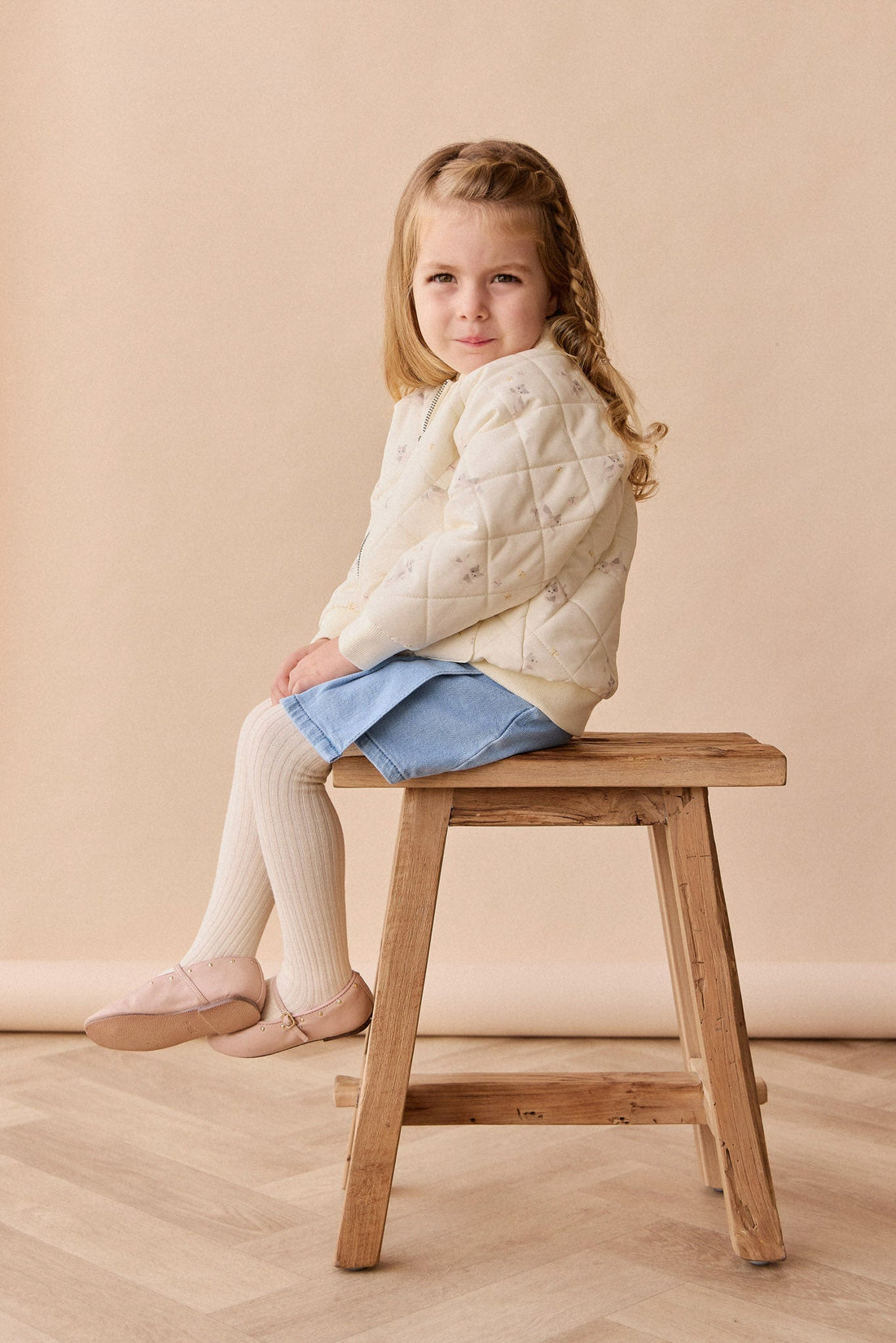 Cammy Jacket - Playful Kitten Whisper White Childrens Jacket from Jamie Kay Australia