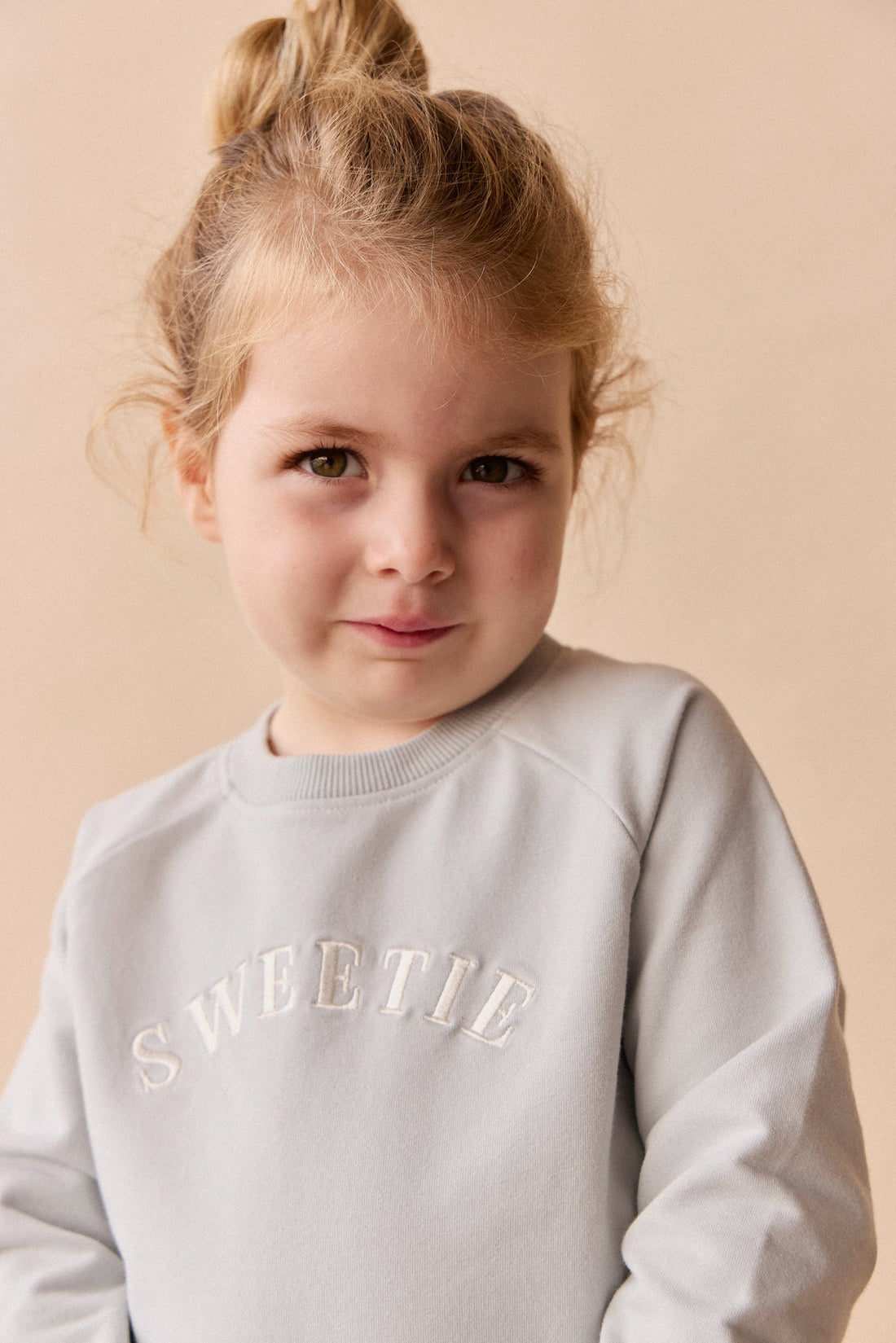 Organic Cotton Mimi Sweatshirt - Dawn Blue Sweetie Childrens Top from Jamie Kay Australia