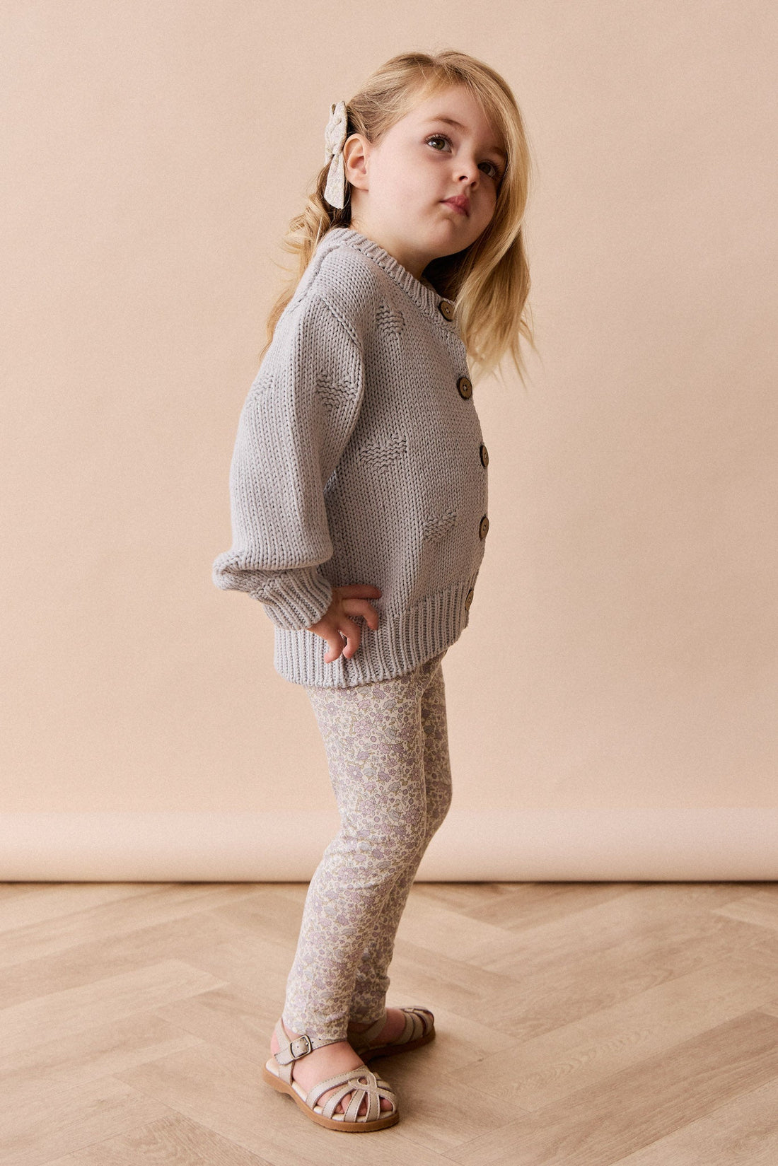 Organic Cotton Everyday Legging - Amelia Pastel Childrens Legging from Jamie Kay Australia