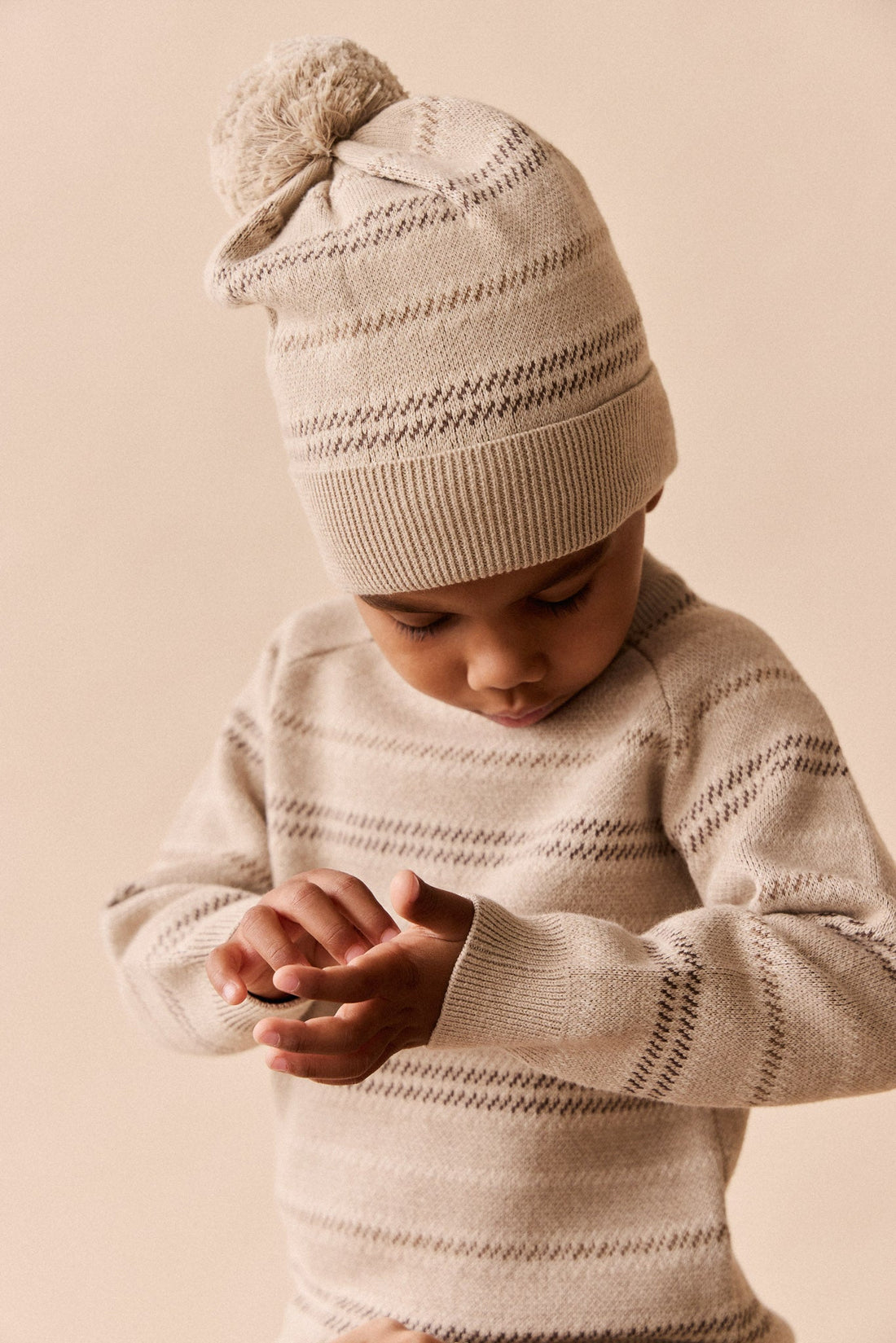 Cedric Knit Beanie - Cedric Stripe Childrens Hat from Jamie Kay Australia
