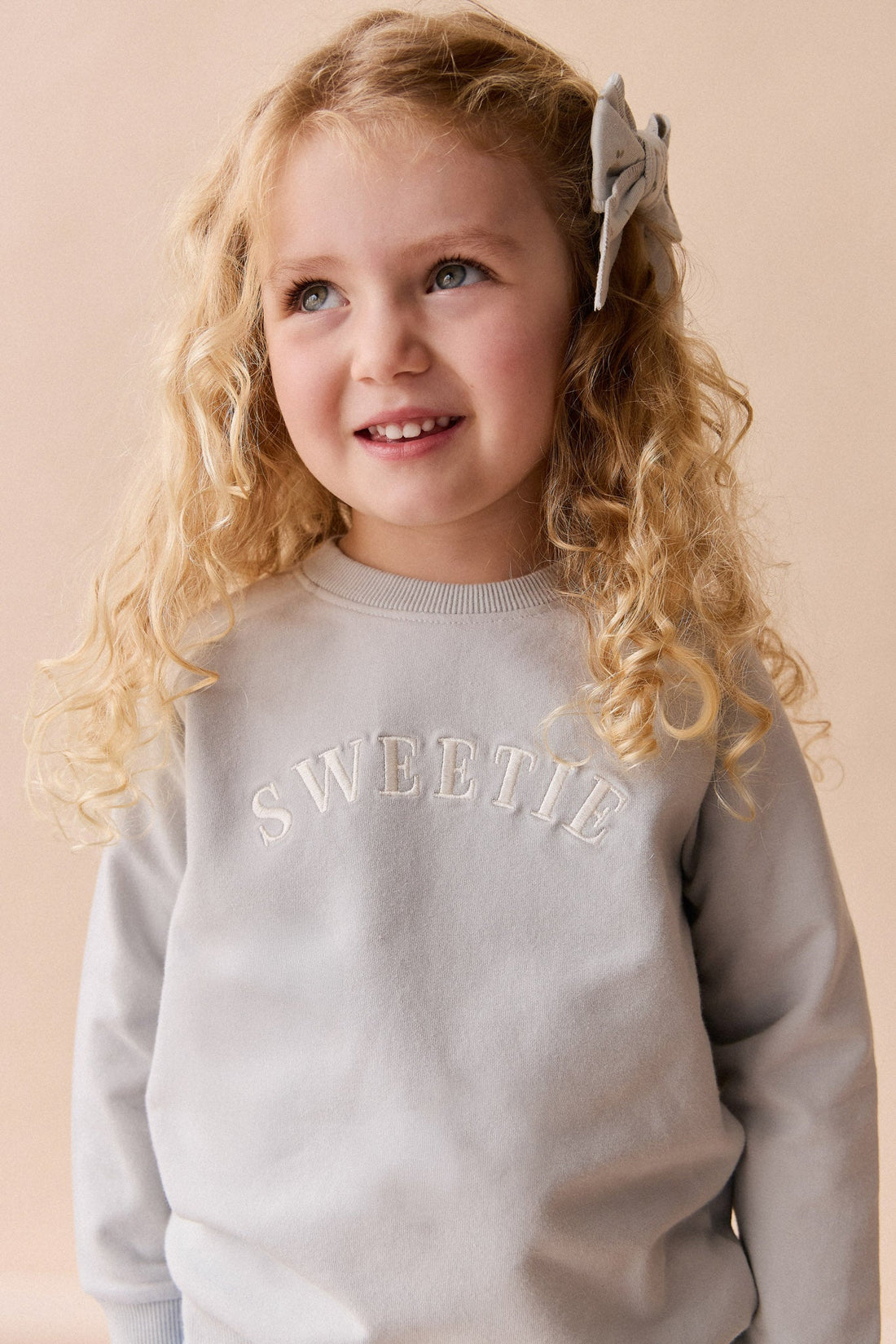 Organic Cotton Mimi Sweatshirt - Dawn Blue Sweetie Childrens Top from Jamie Kay Australia