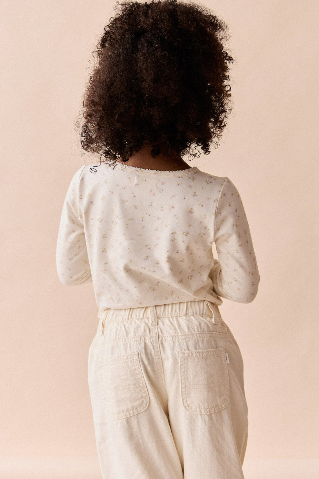 Organic Cotton Long Sleeve Top - Briella Whisper Childrens Top from Jamie Kay Australia