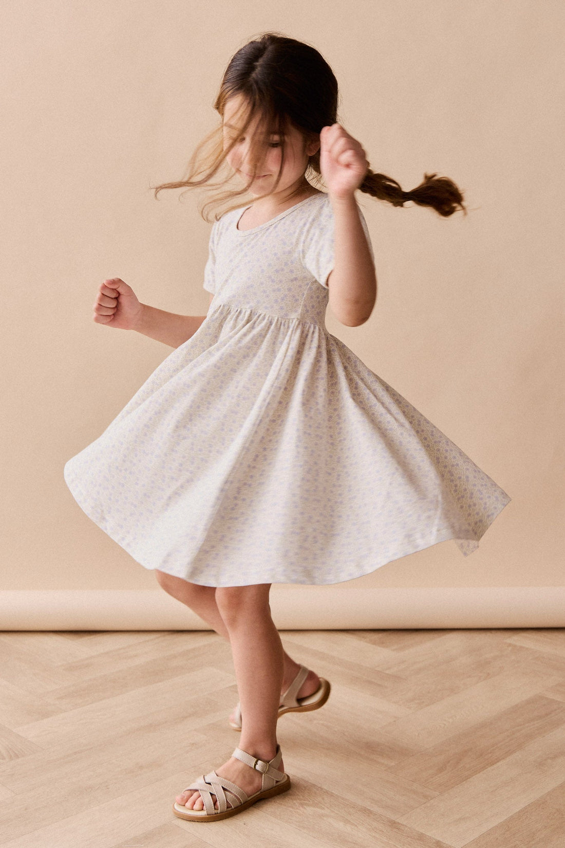 Organic Cotton Meadow Dress - Emmy Lilac Childrens Dress from Jamie Kay Australia