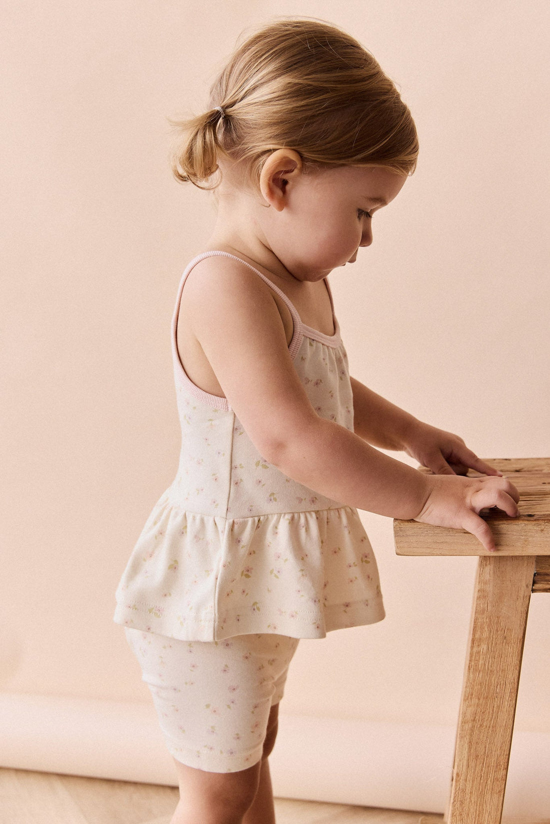 Organic Cotton Meadow Singlet - Briella Whisper Childrens Singlet from Jamie Kay Australia
