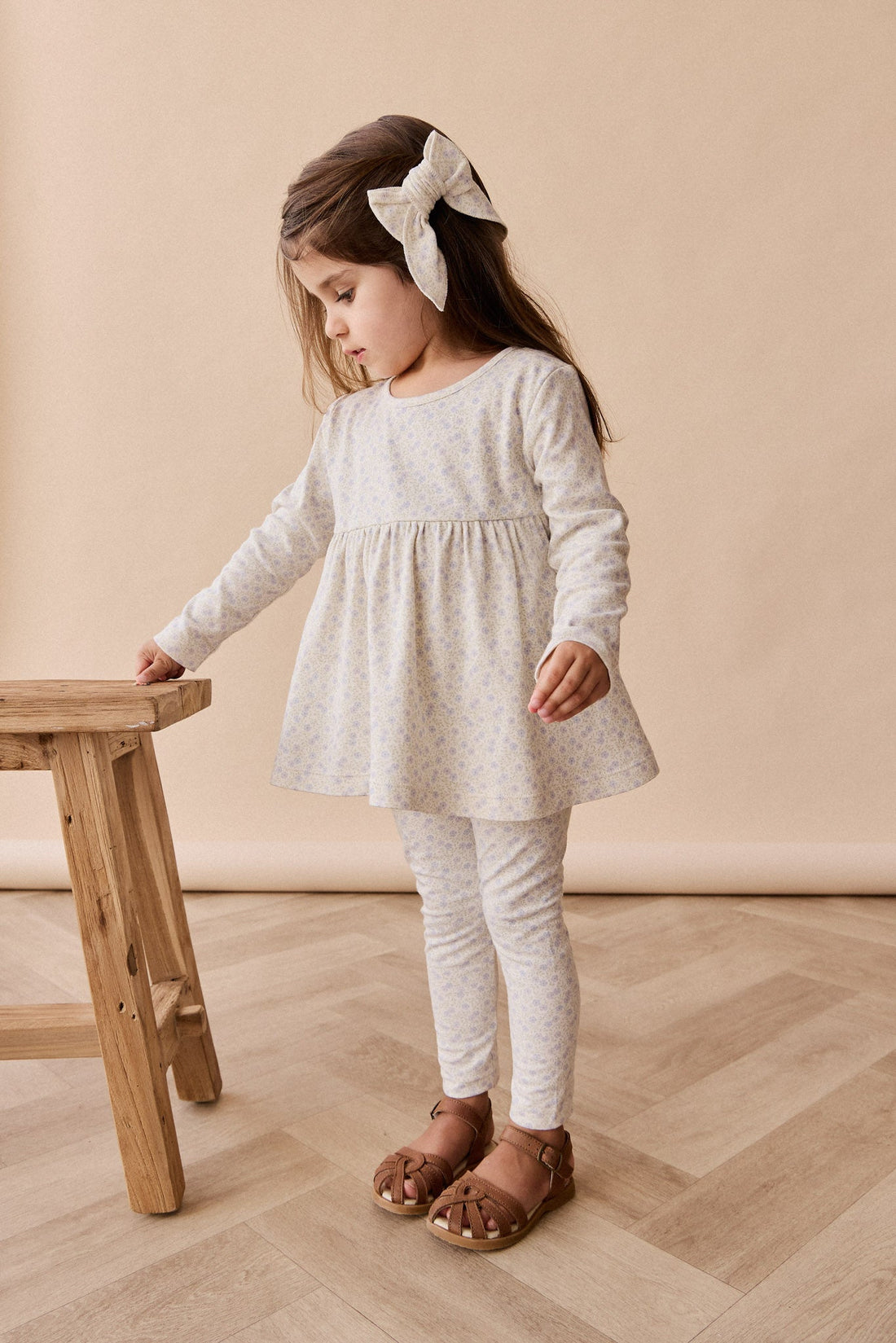 Organic Cotton Sage Top - Emmy Lilac Childrens Top from Jamie Kay Australia