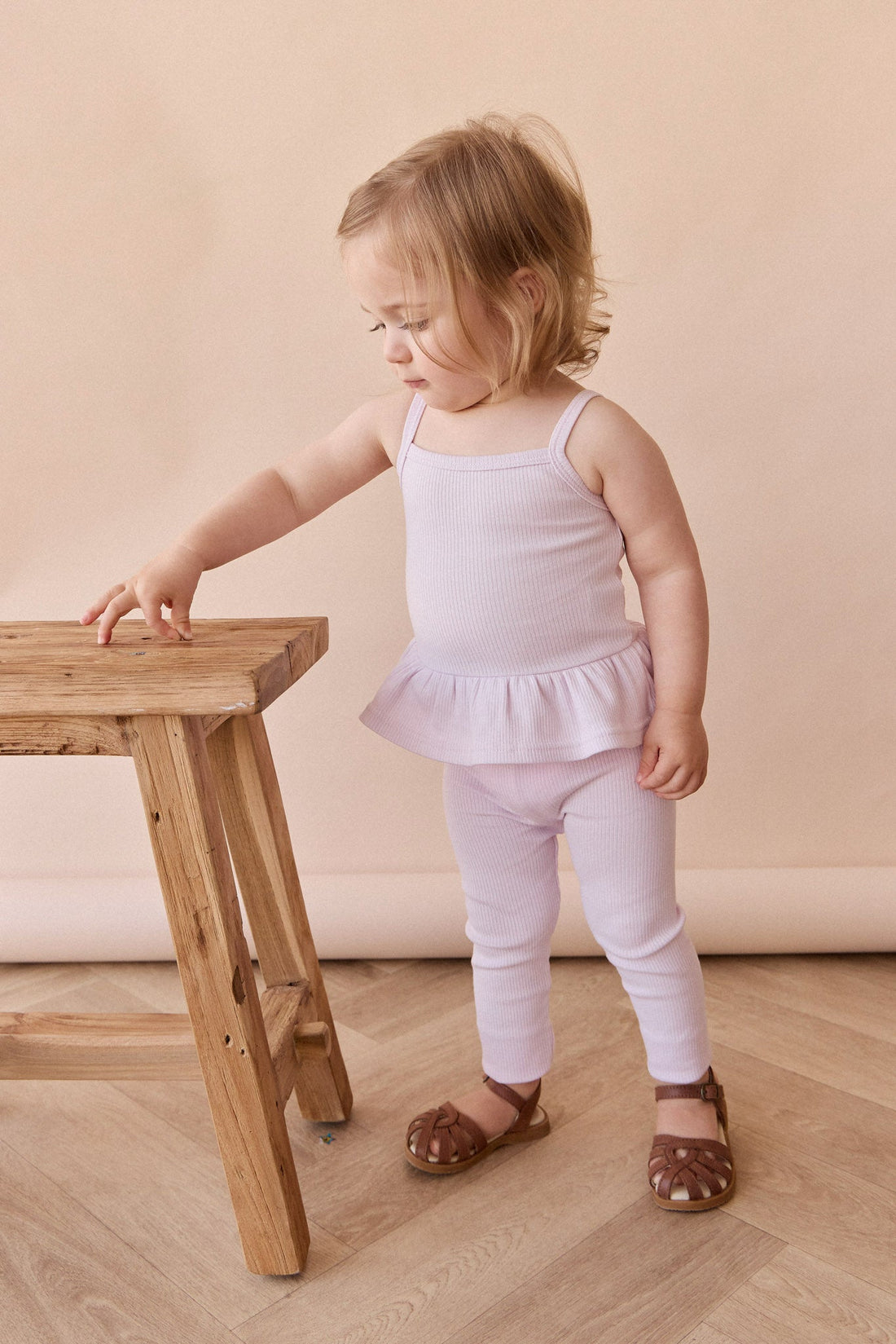 Organic Cotton Fine Rib Everyday Legging - Popsicle Childrens Legging from Jamie Kay Australia