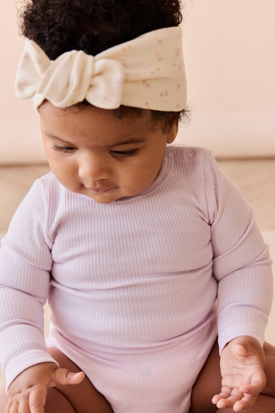 Organic Cotton Fine Rib Long Sleeve Bodysuit - Popsicle Childrens Top from Jamie Kay Australia