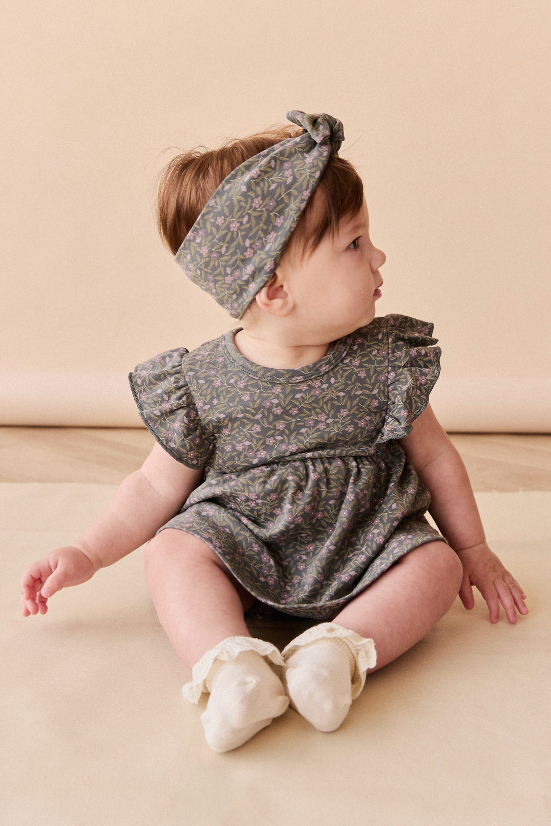 Organic Cotton Elianna Playsuit - Phoebe Lava Childrens Playsuit from Jamie Kay Australia
