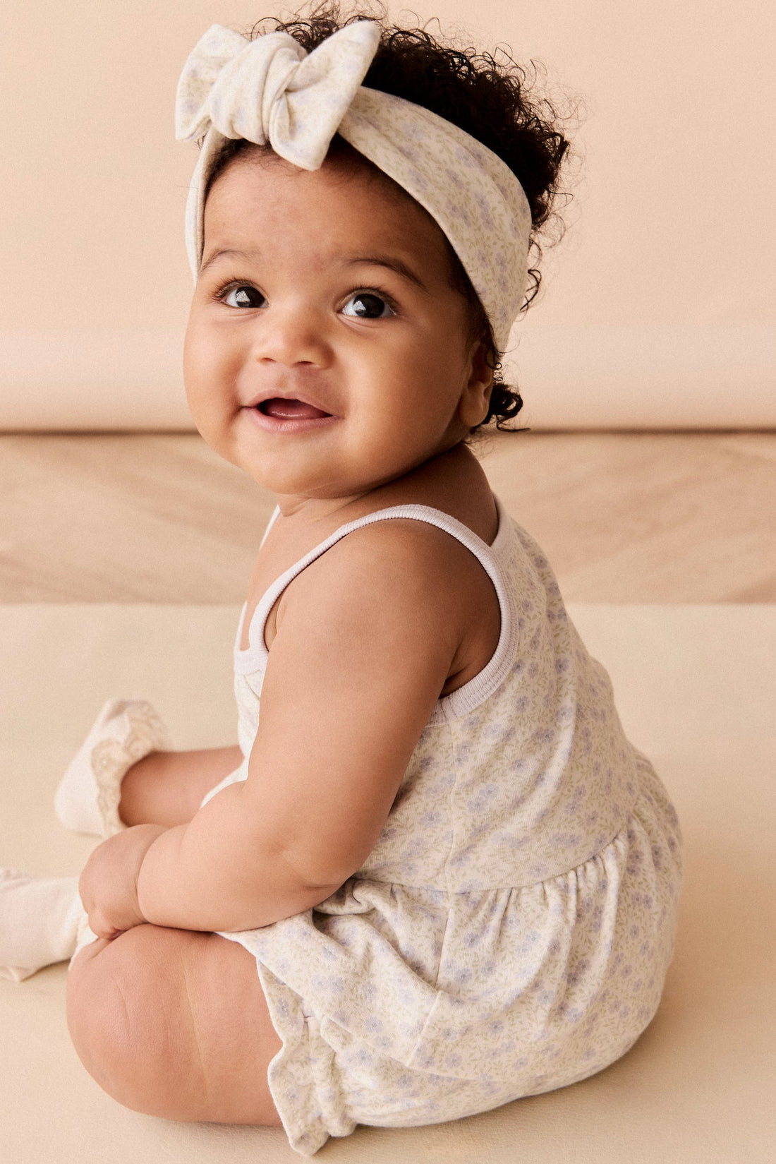 Organic Cotton Meadow Singlet - Emmy Lilac Childrens Singlet from Jamie Kay Australia