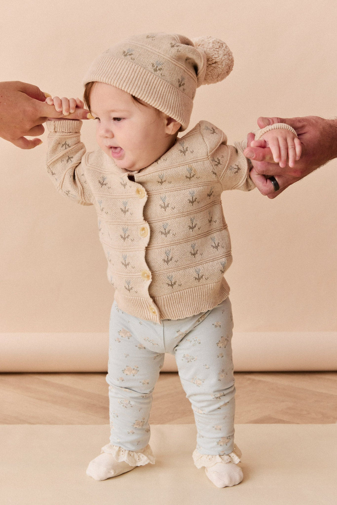 Organic Cotton Everyday Legging - Petite Fleur Blue Childrens Legging from Jamie Kay Australia
