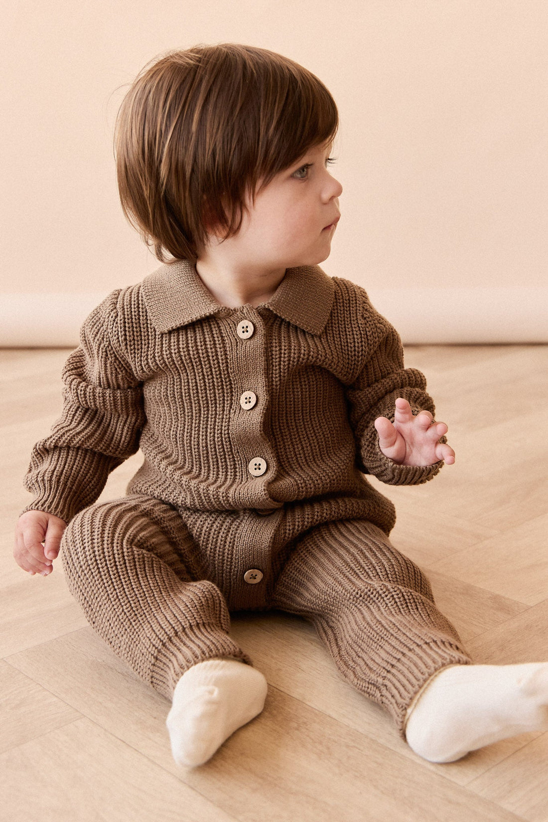 Milan Knitted Onepiece - Pecan Childrens Onepiece from Jamie Kay Australia