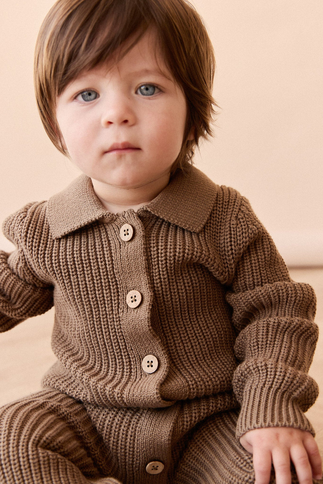 Milan Knitted Onepiece - Pecan Childrens Onepiece from Jamie Kay Australia