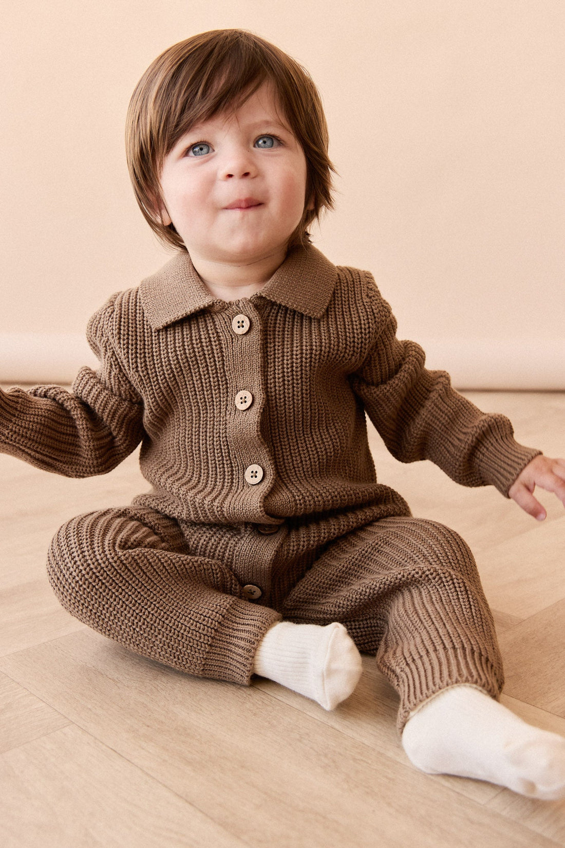 Milan Knitted Onepiece - Pecan Childrens Onepiece from Jamie Kay Australia