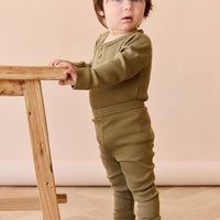 Organic Cotton Modal Long Sleeve Bodysuit - Cricket Childrens Bodysuit from Jamie Kay Australia